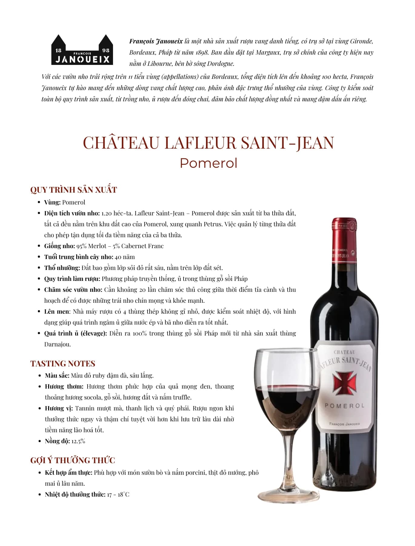 Tasting Notes Chateau Lafleur Saint Jean