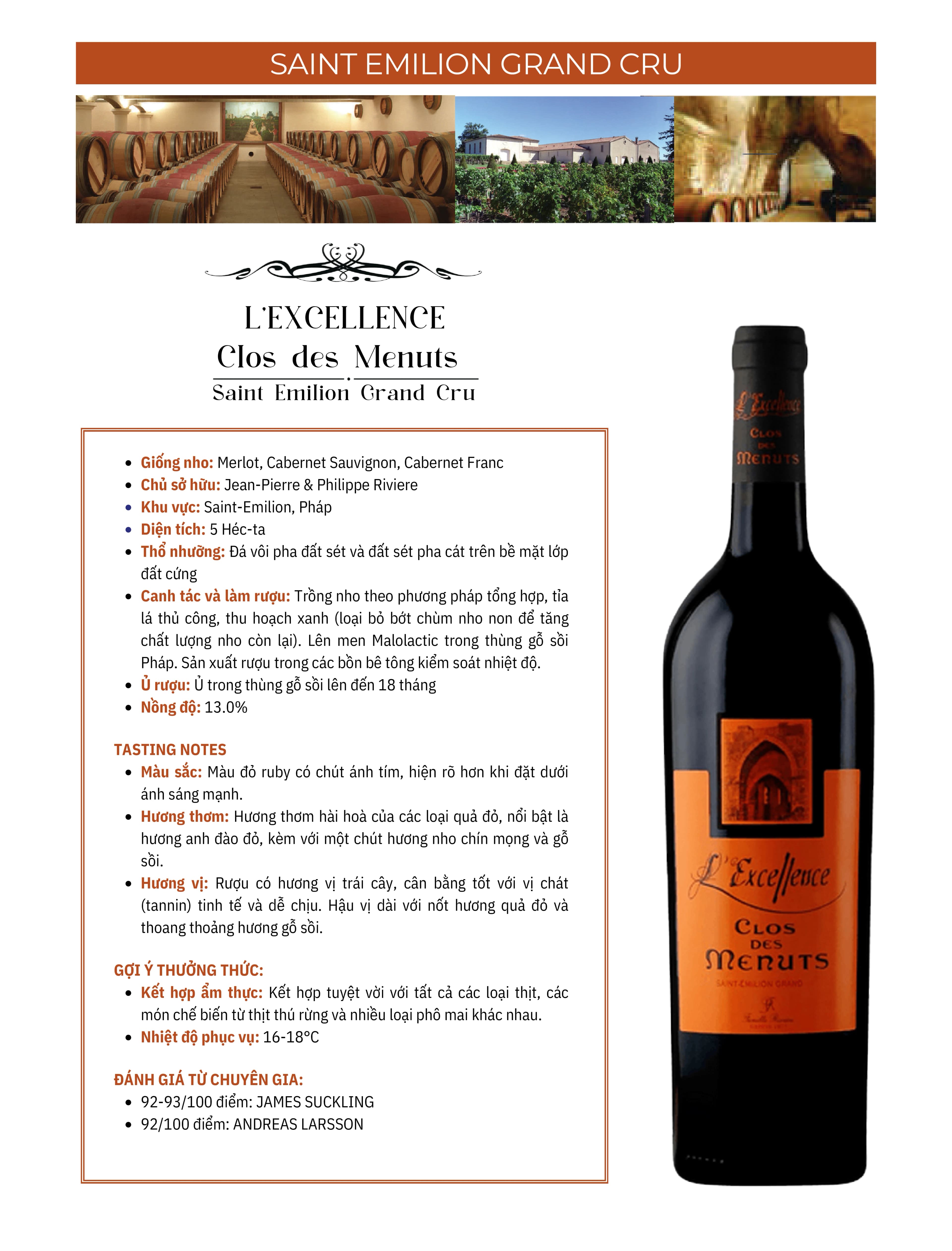 Tasting Notes L Excellence Clos Des Menuts
