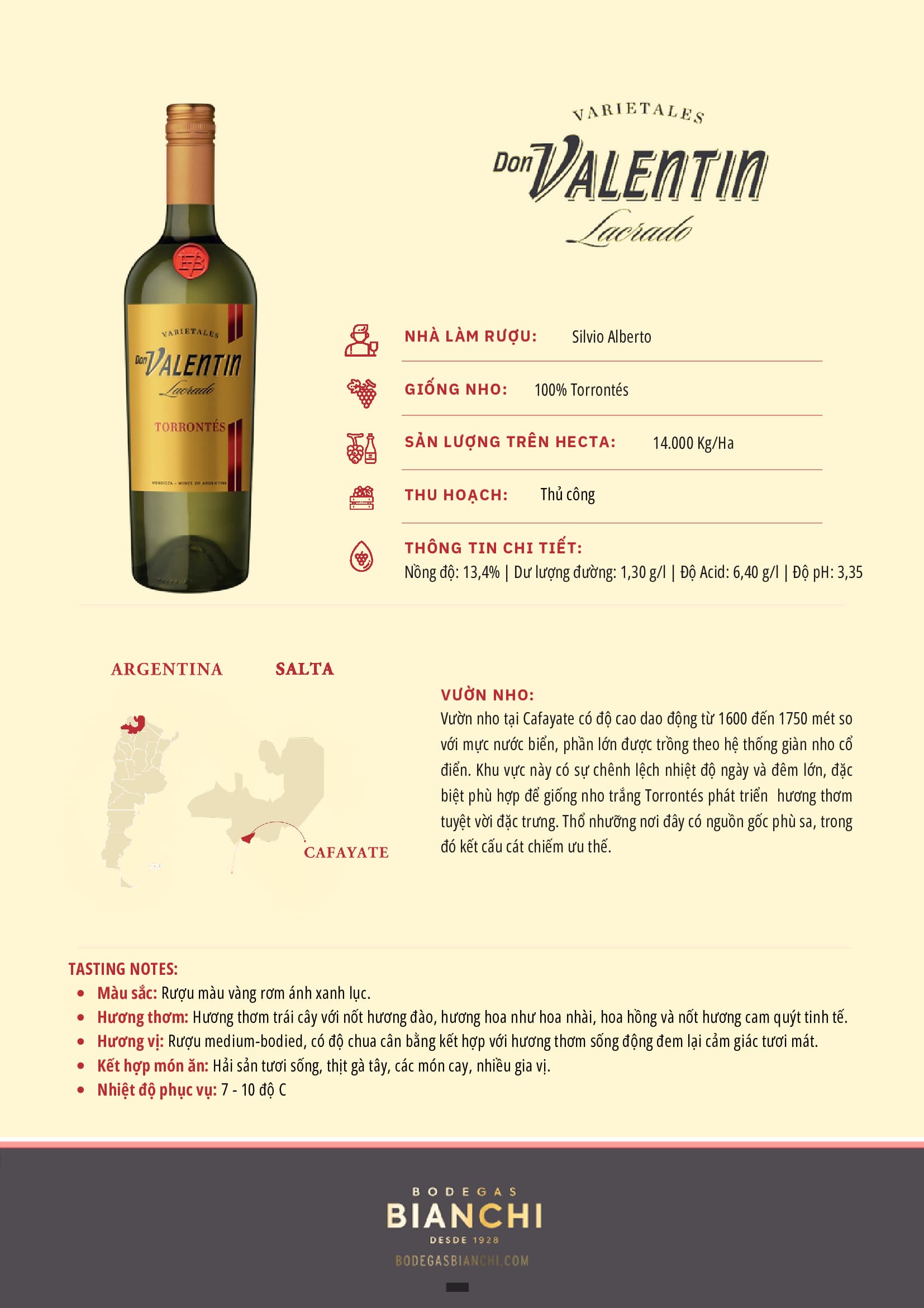 Tasting Notes Don Valentin Torrontes