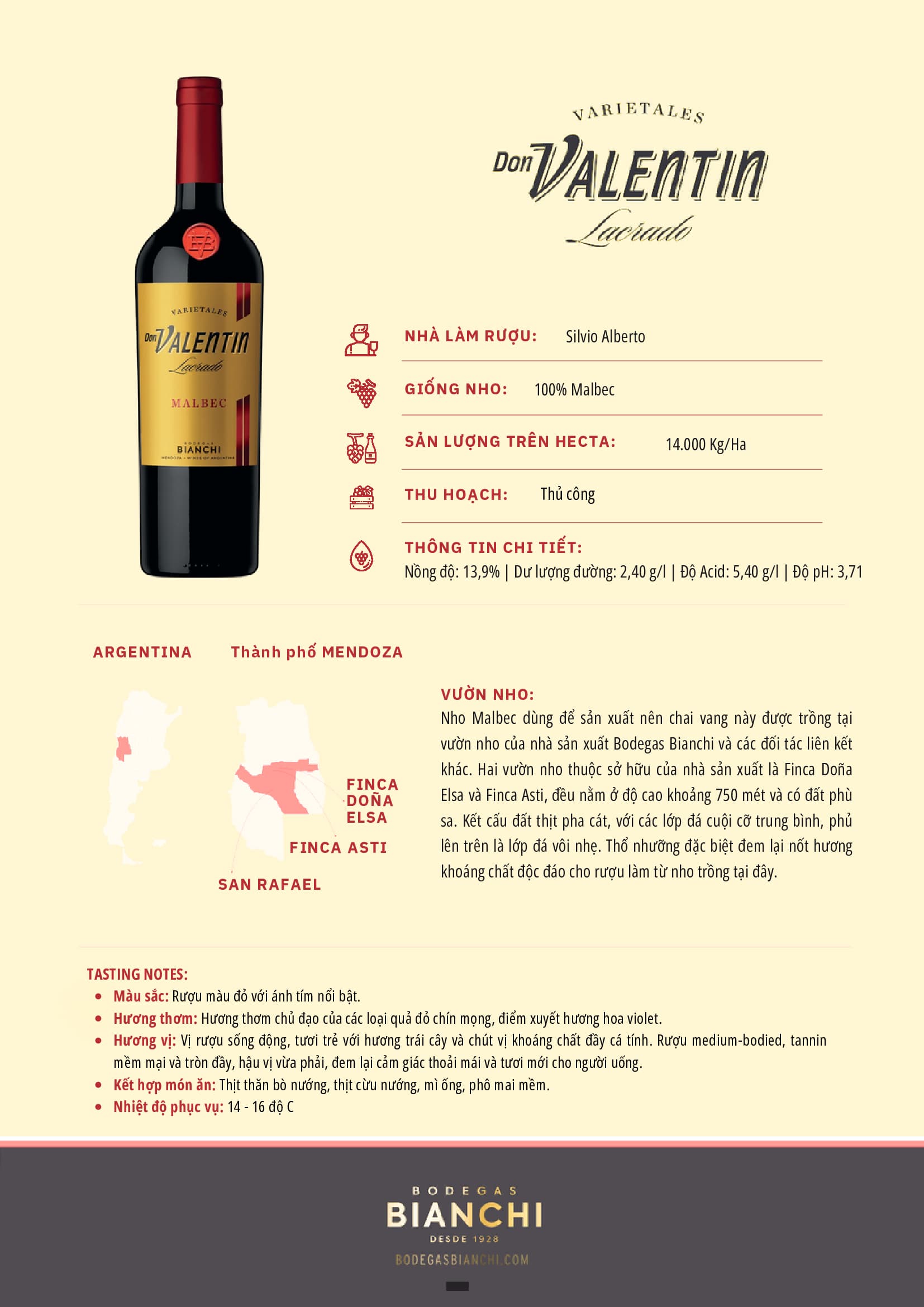 Tasting Notes Don Valentin Malbec