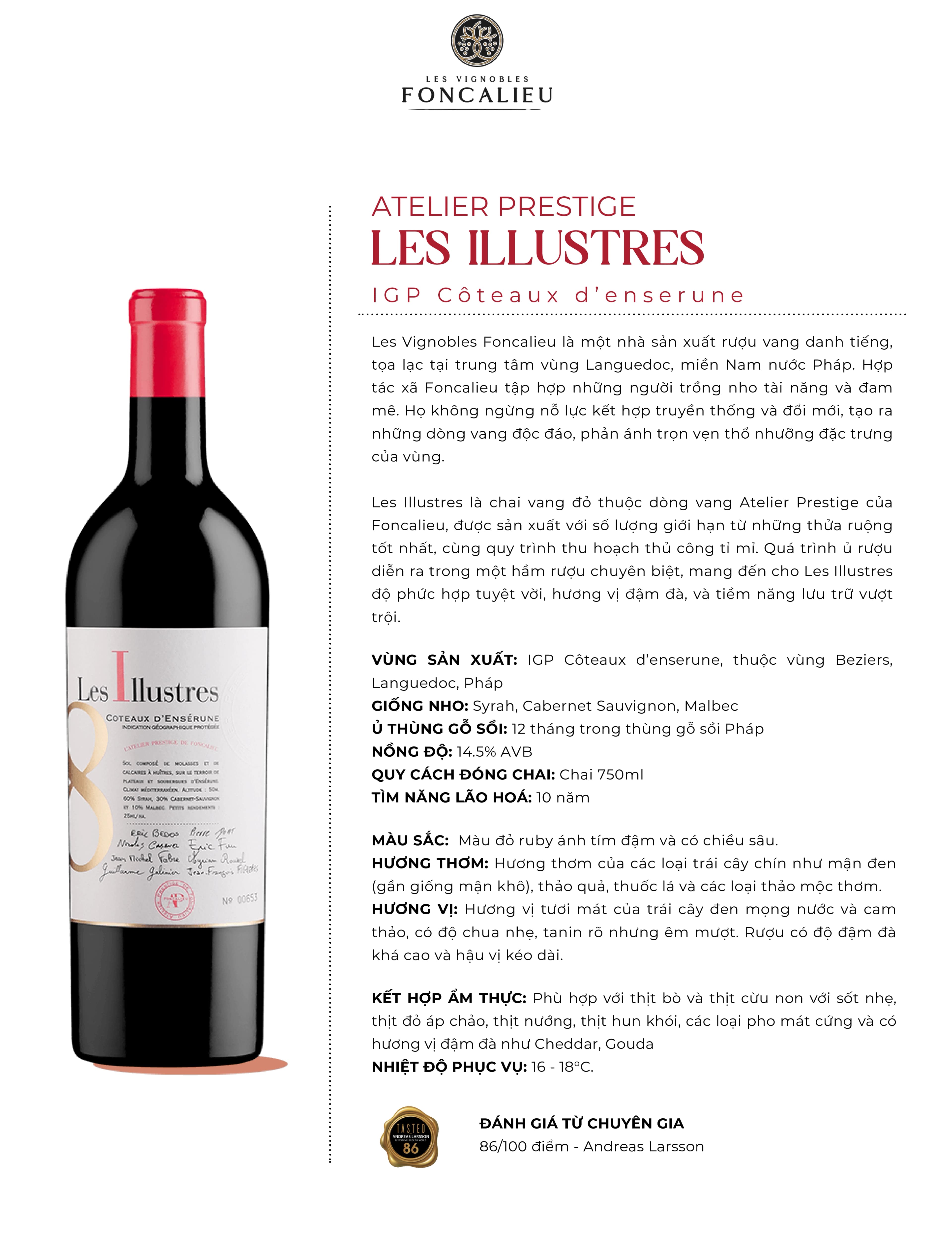 Tasting Notes Les Illustres