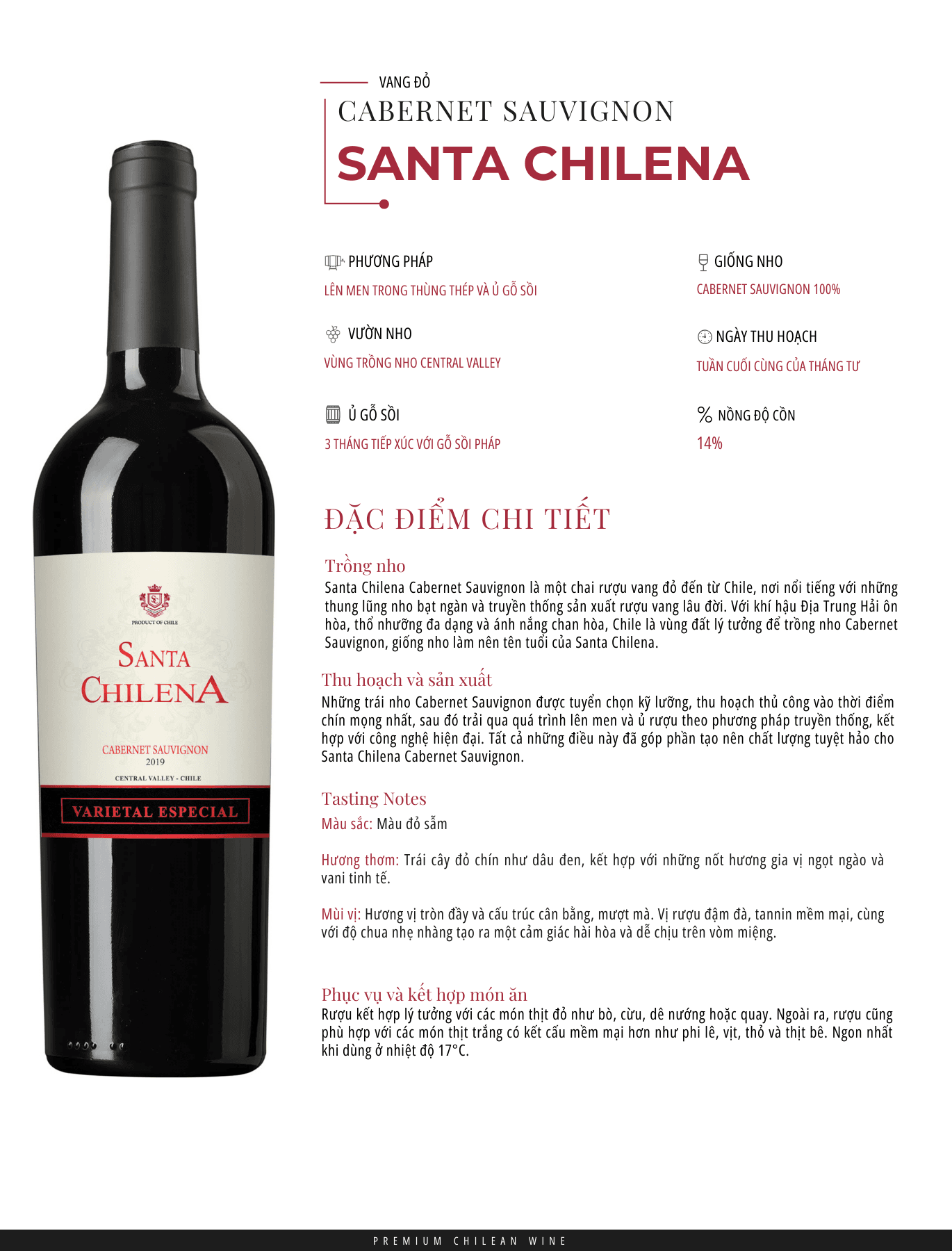 Tasting Notes Cabernet Sauvignon Santa Chilena