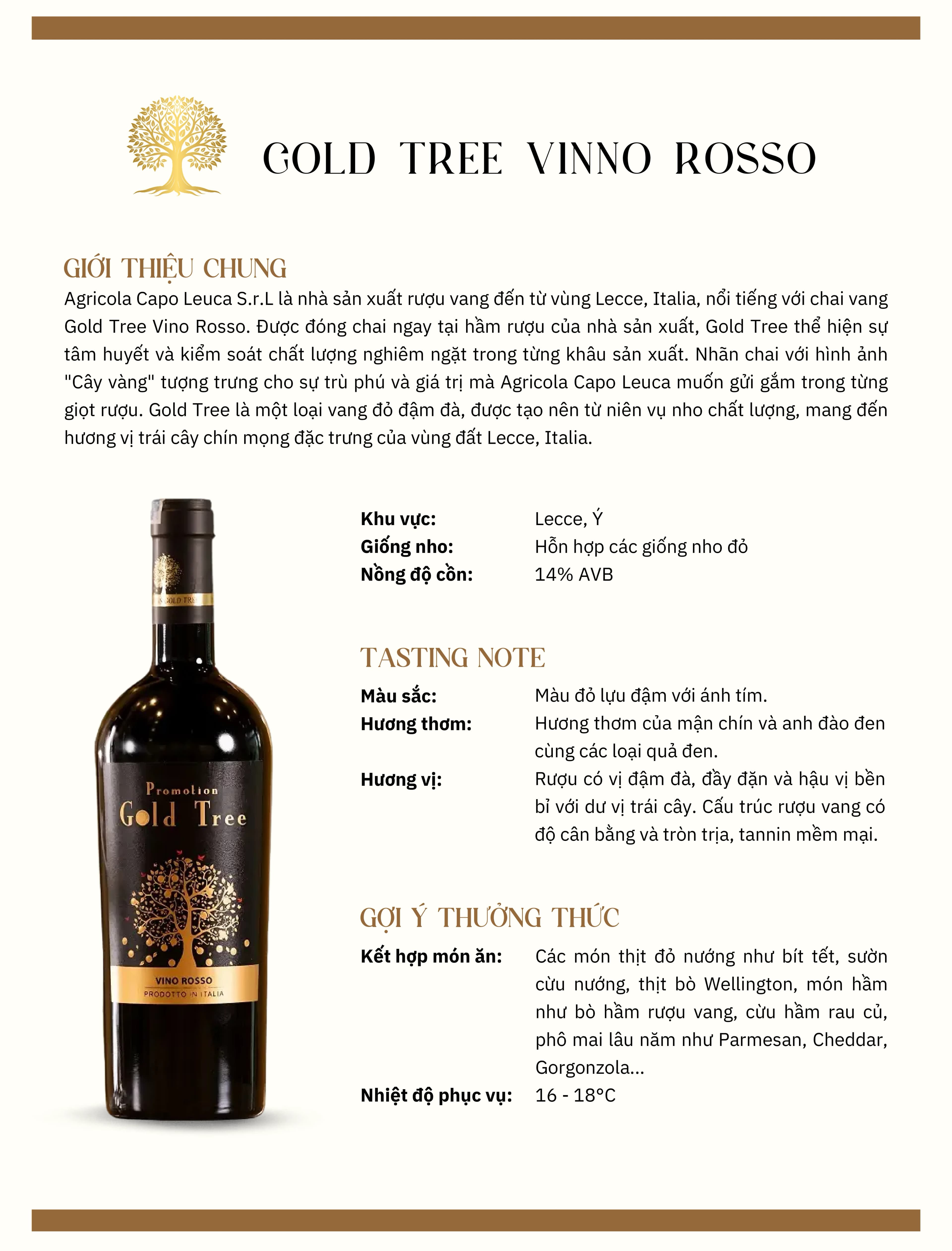 Tasting Notes Gold Tree Vino Rosso