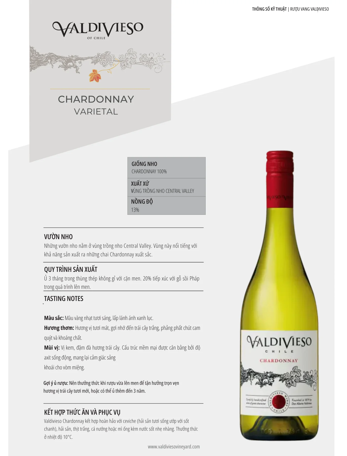 Tasting Notes Valdivieso Chardonnay