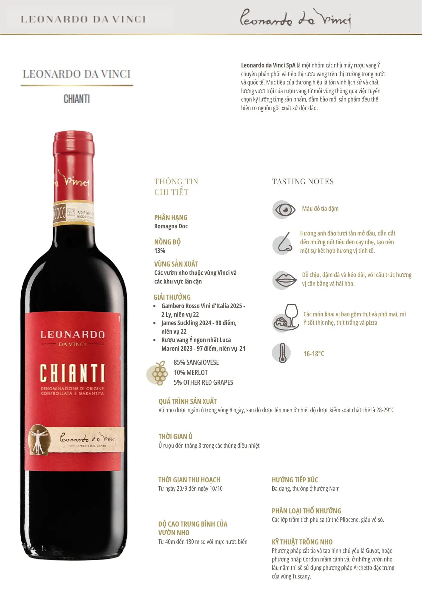 Tasting Notes Leonardo Chianti Docg