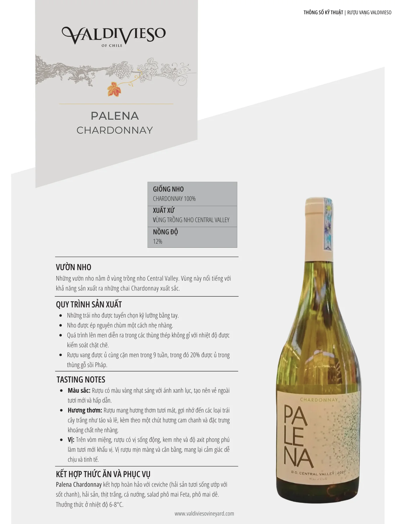 Tasting Notes Palena Chardonnay
