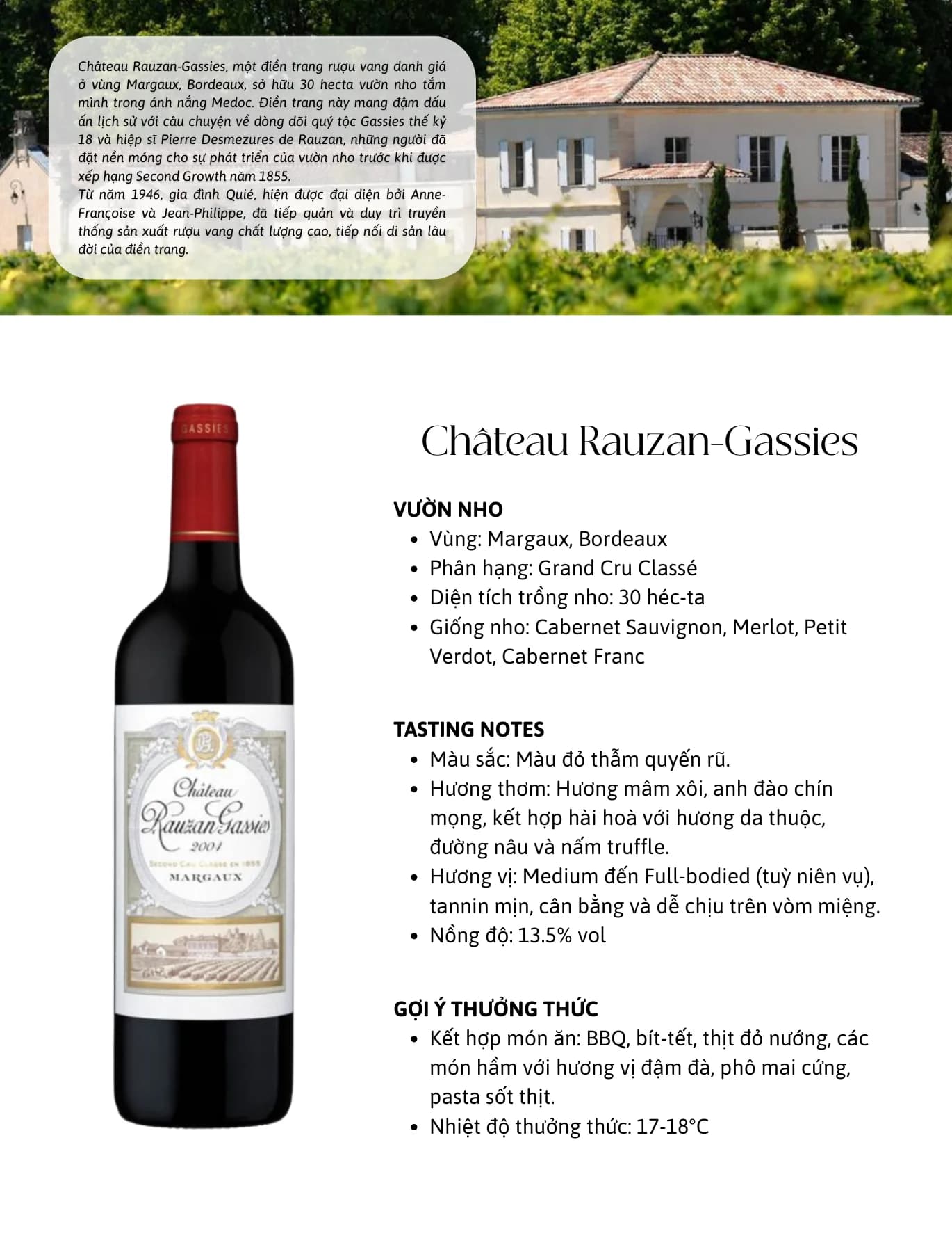 Tasting Notes Chateau Rauzan Gassies