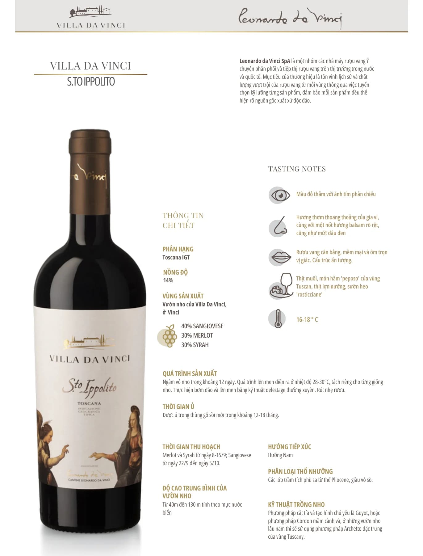 Tasting Notes Villa Da Vinci