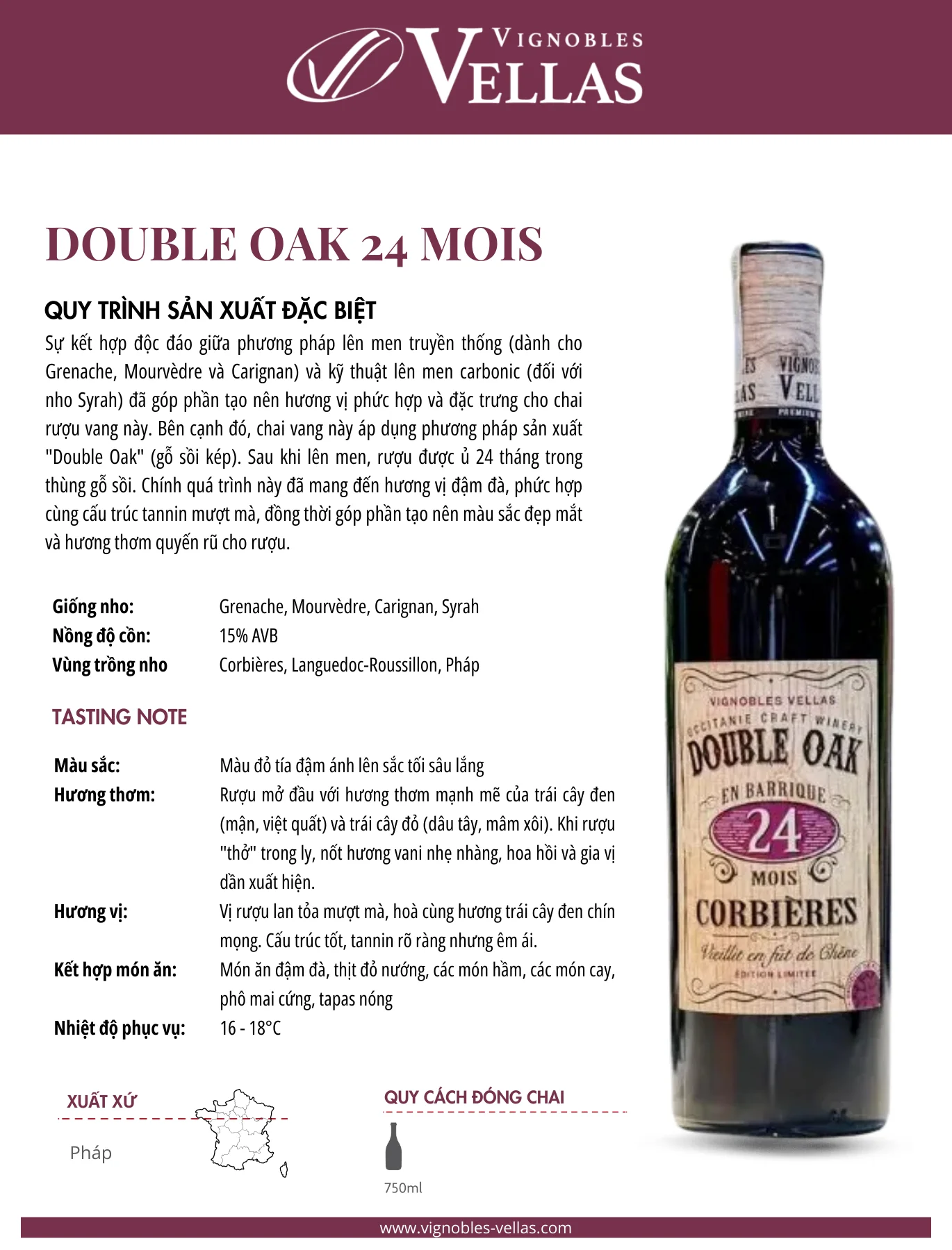 Tasting Notes Double Oak 24 Mois
