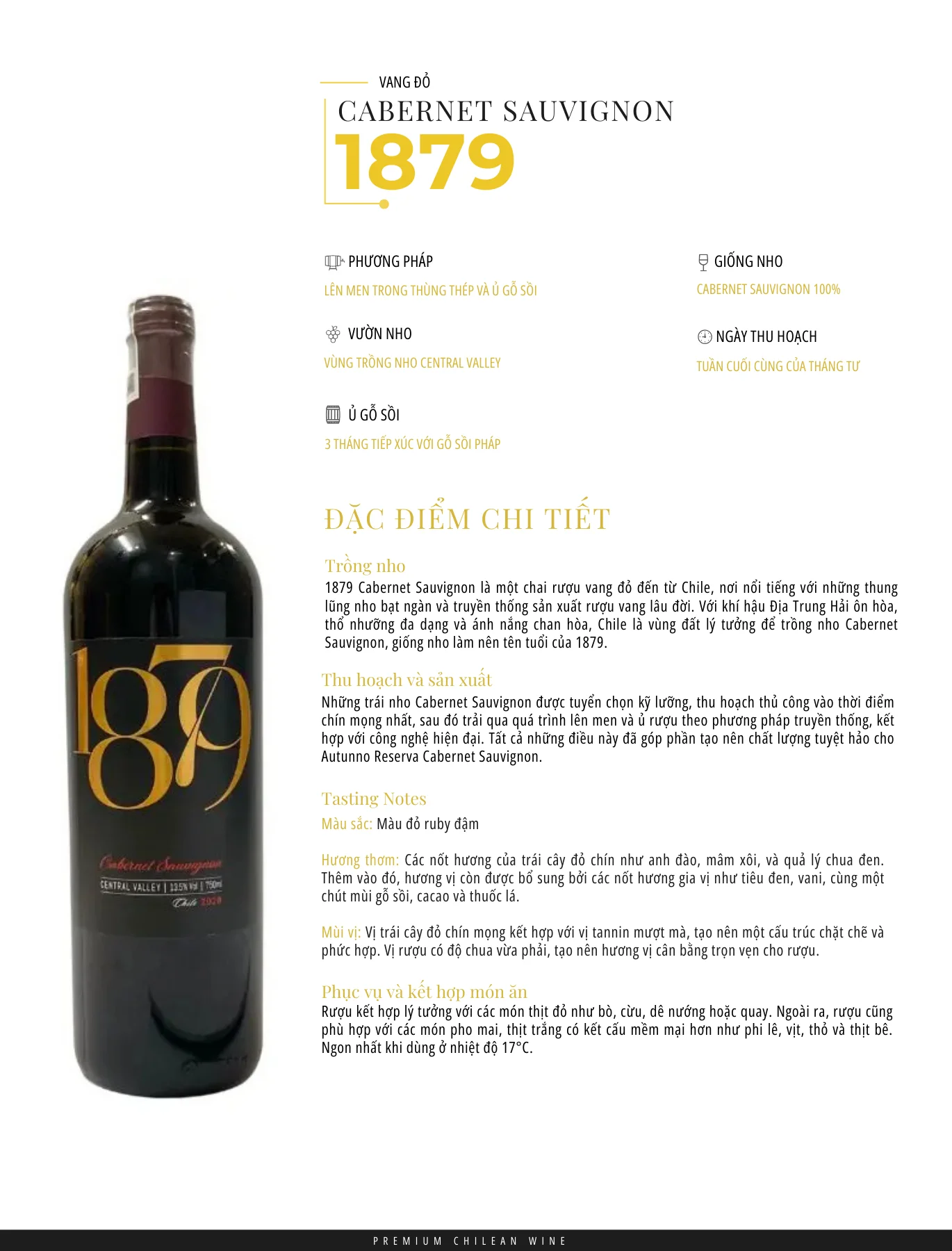 Tasting Notes Cabernet Sauvignon Autunno 1879