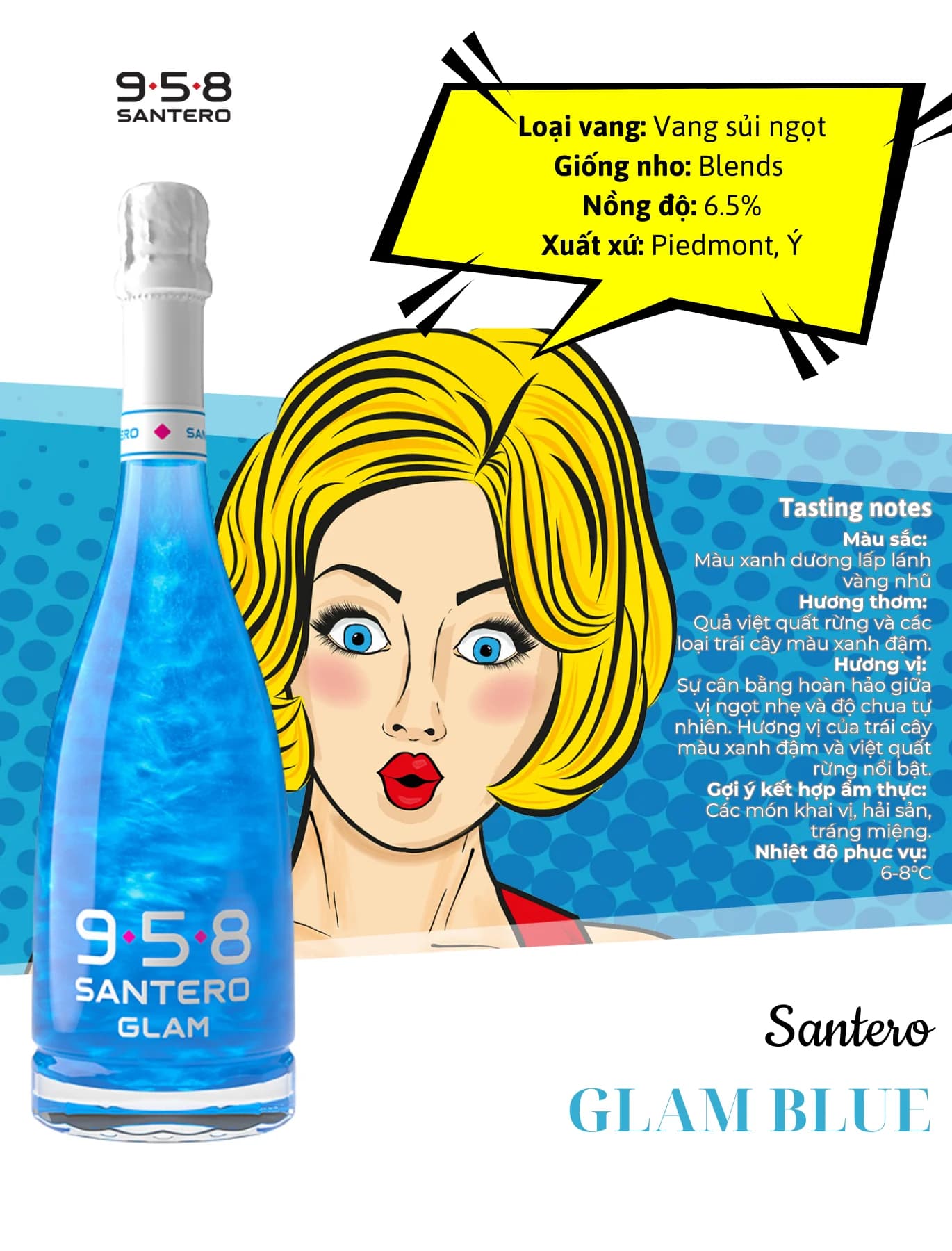 Tasting Notes Santero Glam Blue