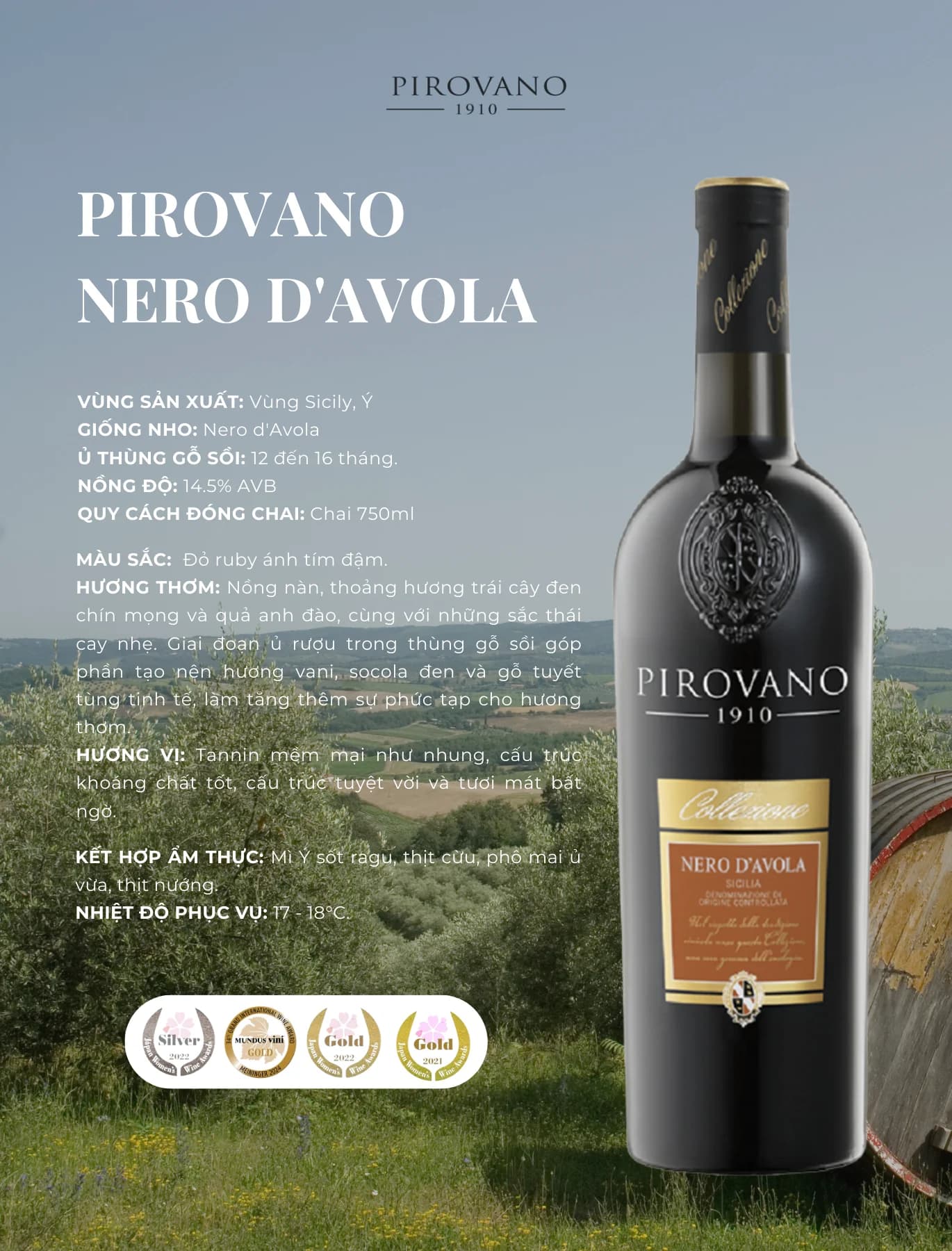 Tasting Notes Pirovano Nero D Avola