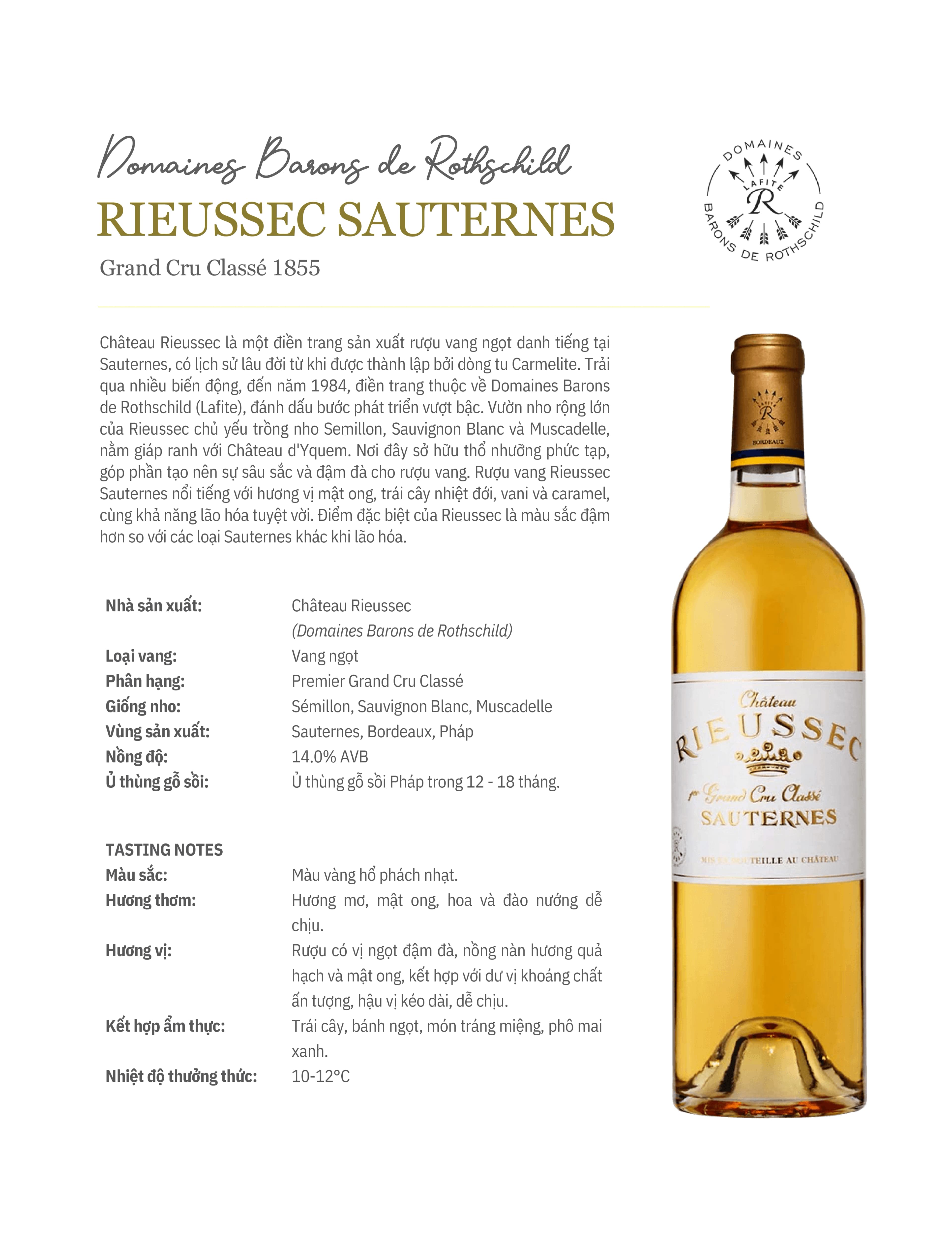 Tasting Notes Rieussec Sauternes