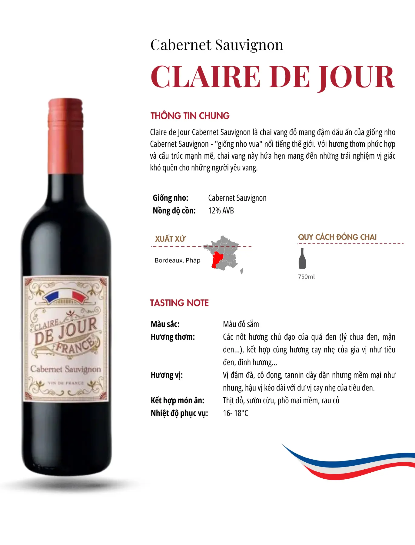 Tasting Notes Claire De Jour Cabernet Sauvignon 