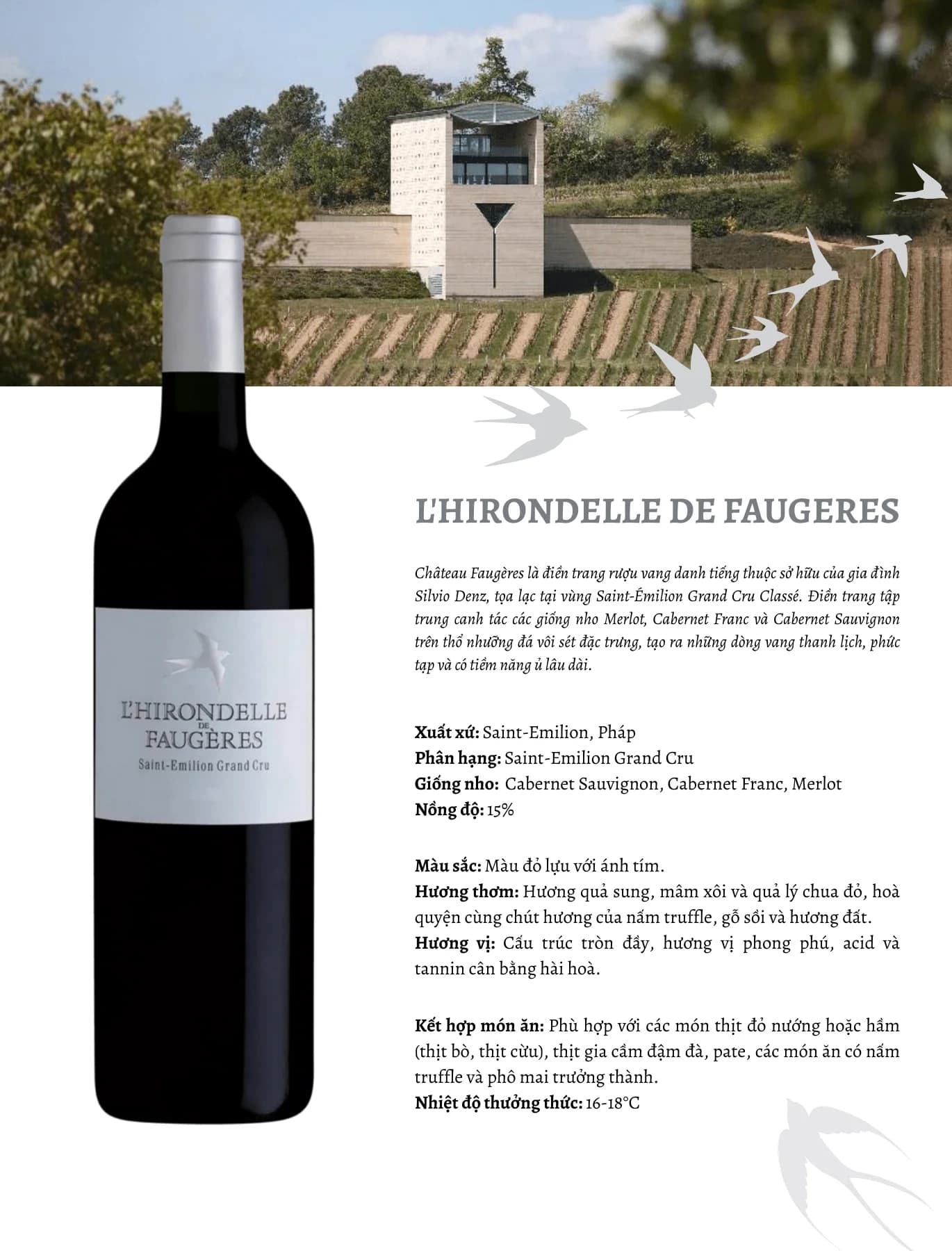 Tasting Notes L Hirondelle De Faugeres