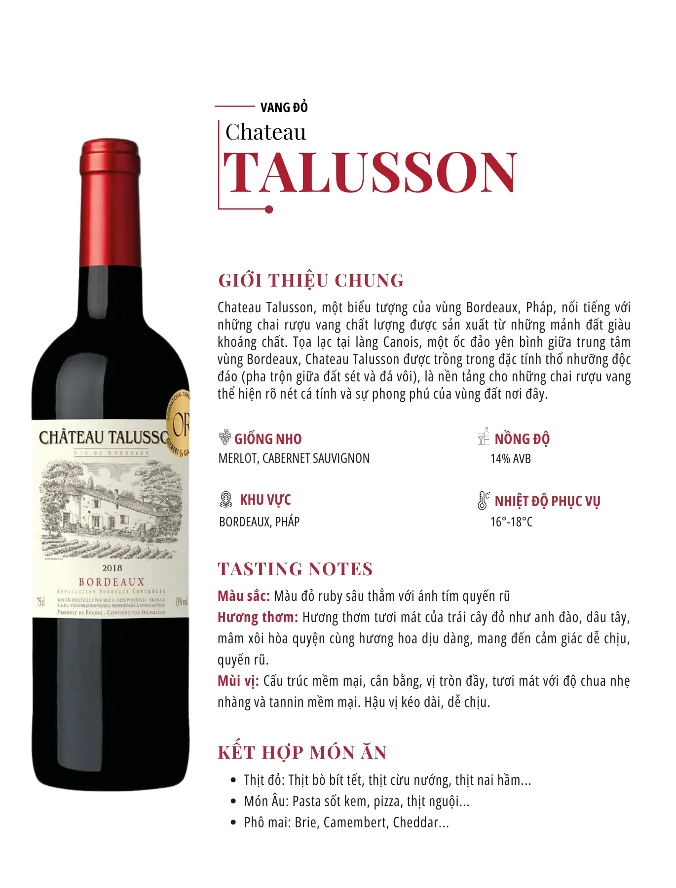 Tasting Notes Talusson