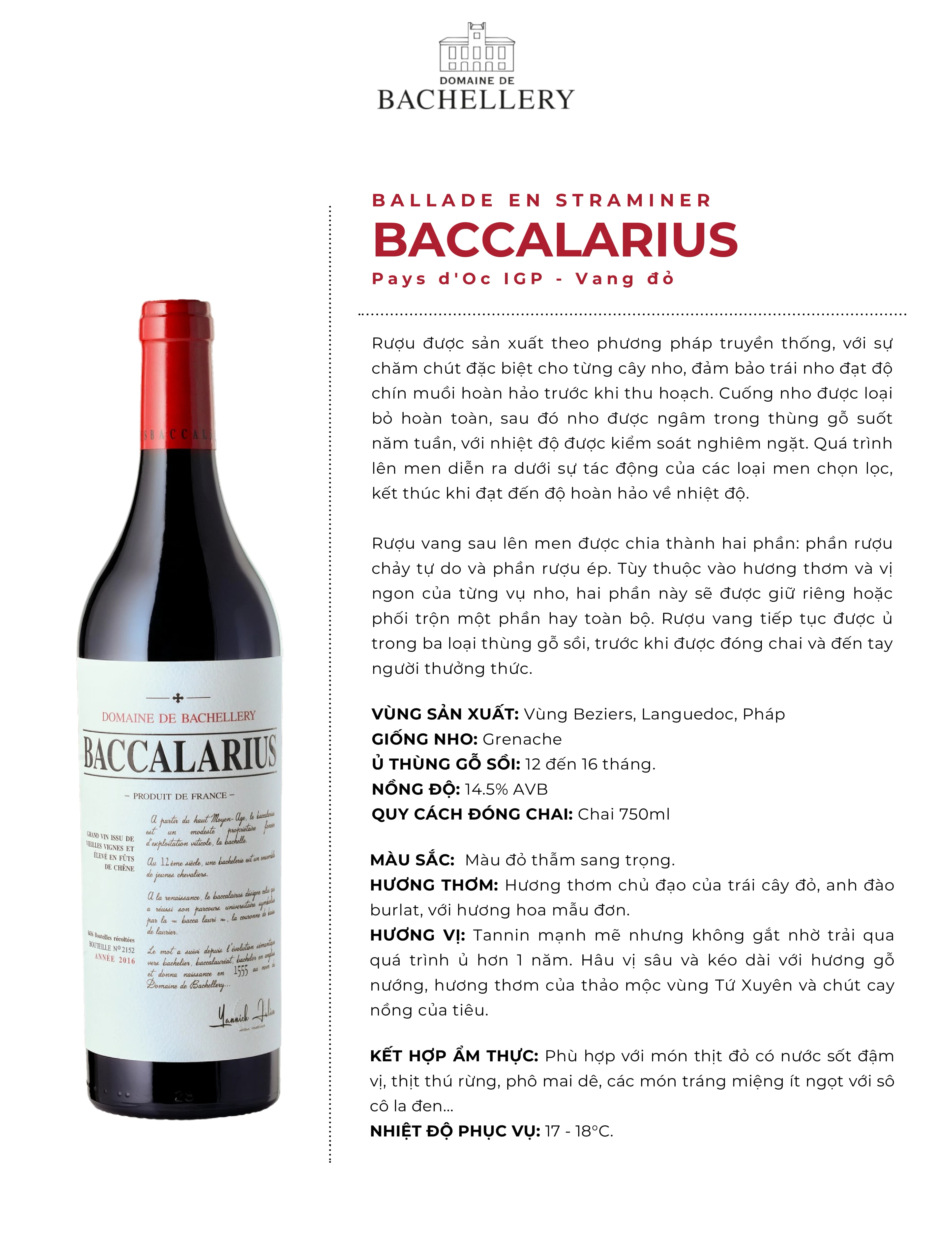Tasting Notes Baccalarius 750ml
