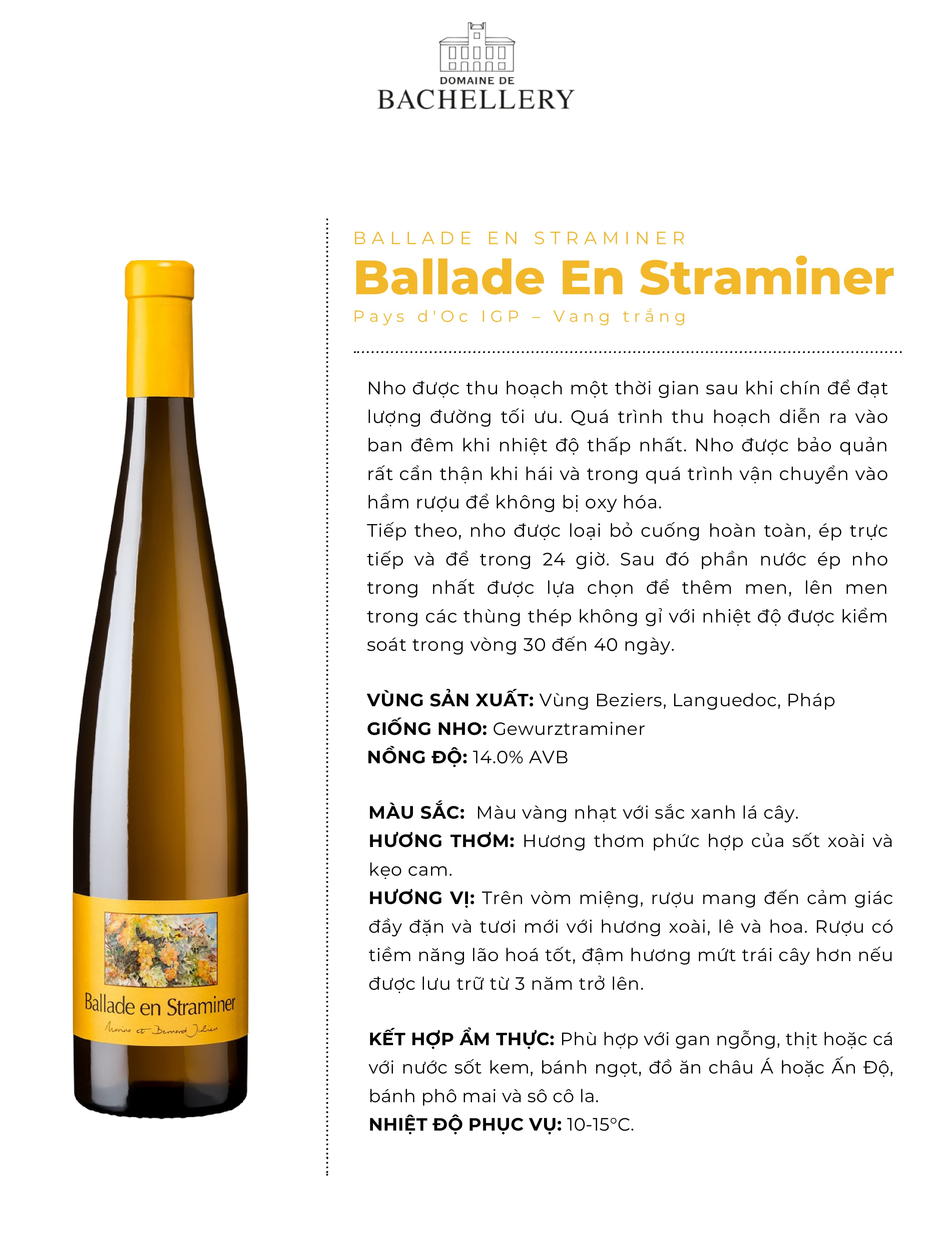 Tasting Notes Ballade En Straminer