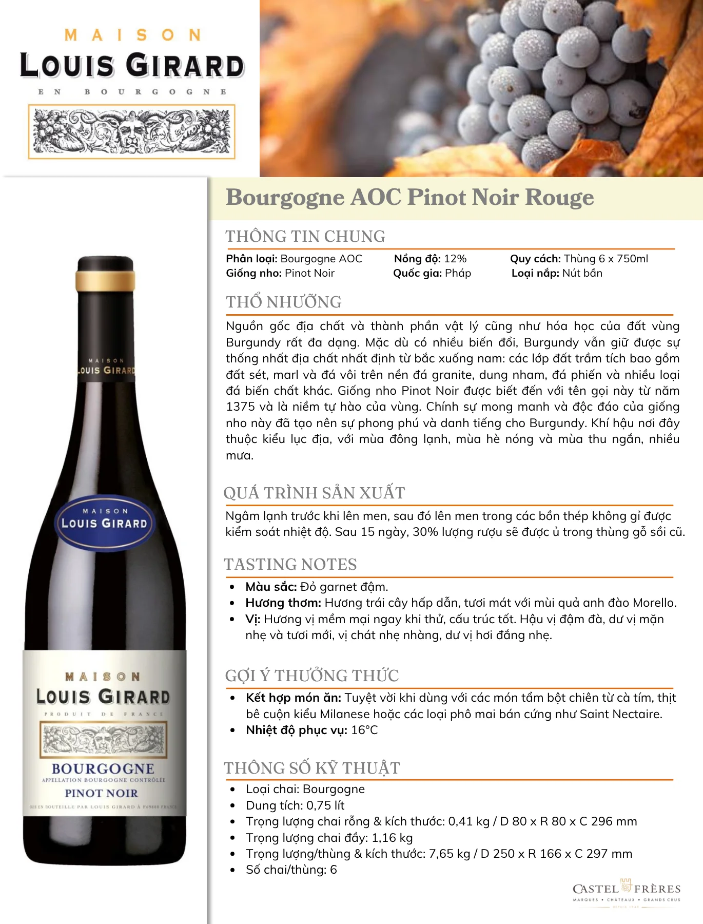 Maison Louis Girard Bourgogne Pinot Noir