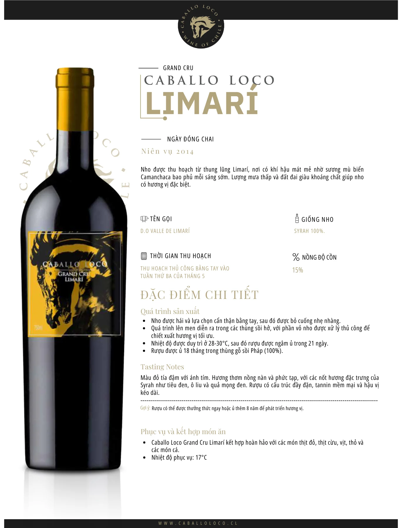 Tasting Notes Caballo Loco Limari
