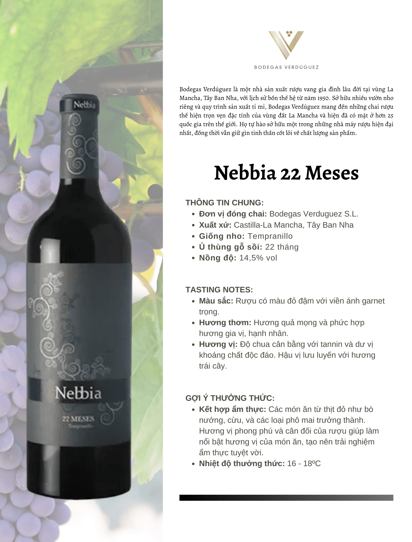 Tasting Notes Nebbia 22 Meses