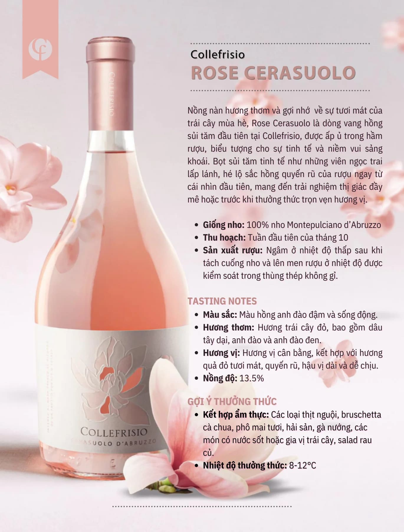 Tasting Notes Collefrisio Rose Cerasuolo