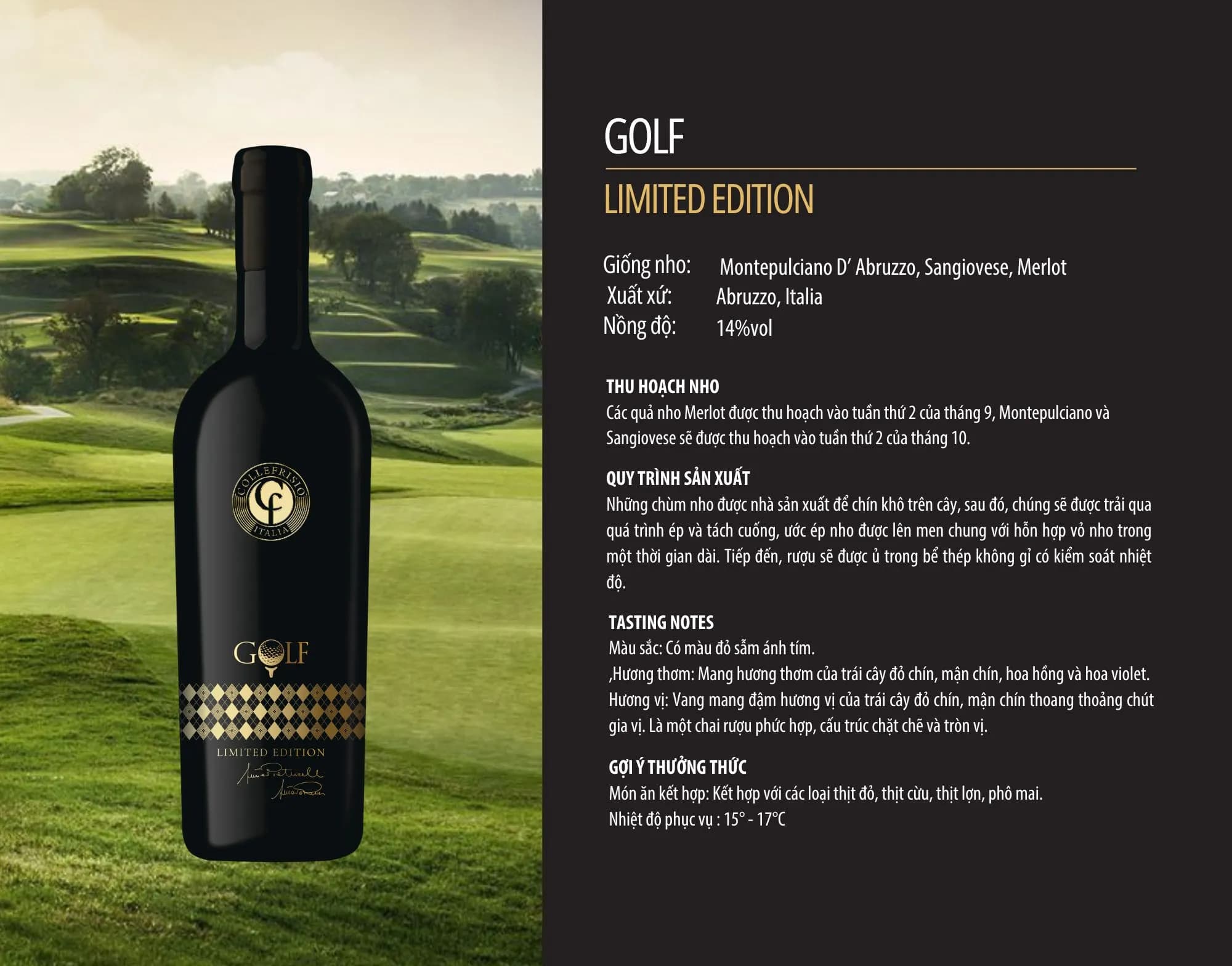 Tasting Notes Ruou Vang Do Collefrisio Golf Limited Edition