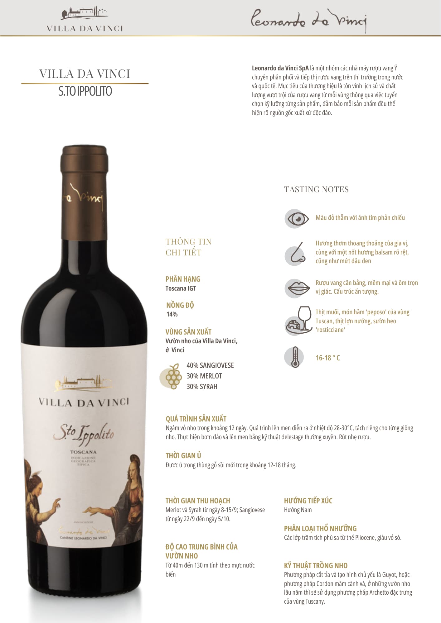 Tasting Notes Villa Da Vinci