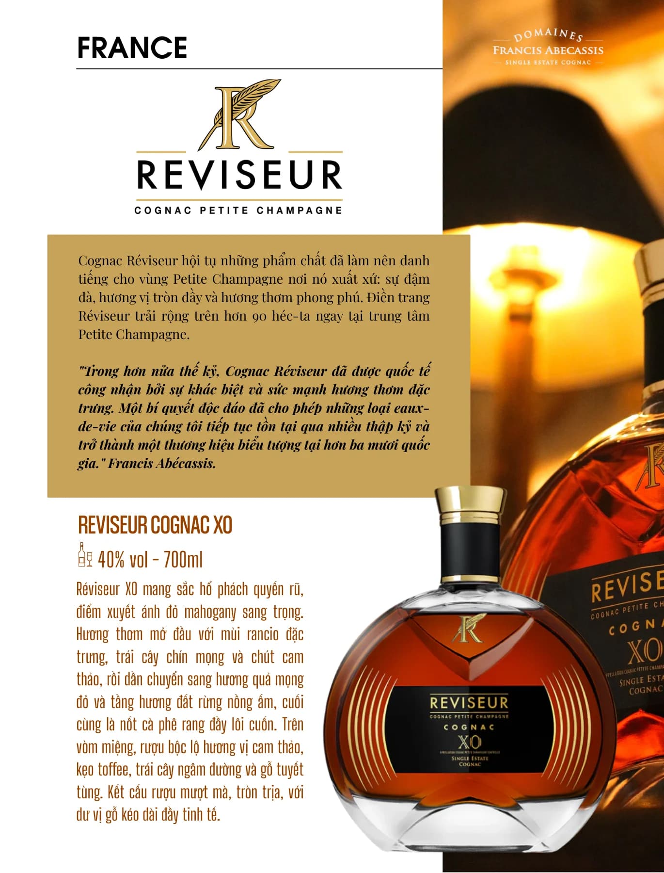 Tasting Notes Reviseur Cognac Xo