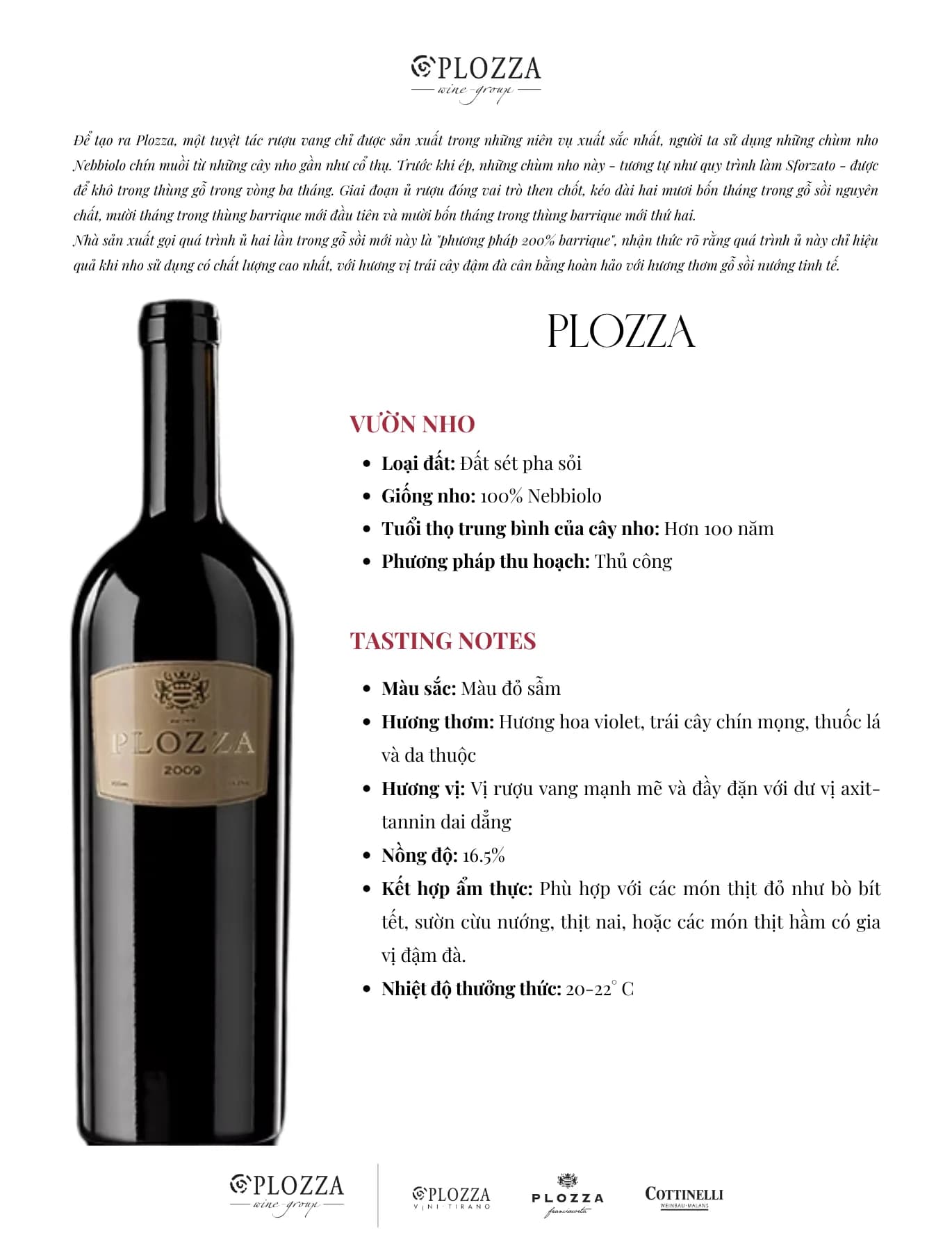 Tasting Notes Plozza
