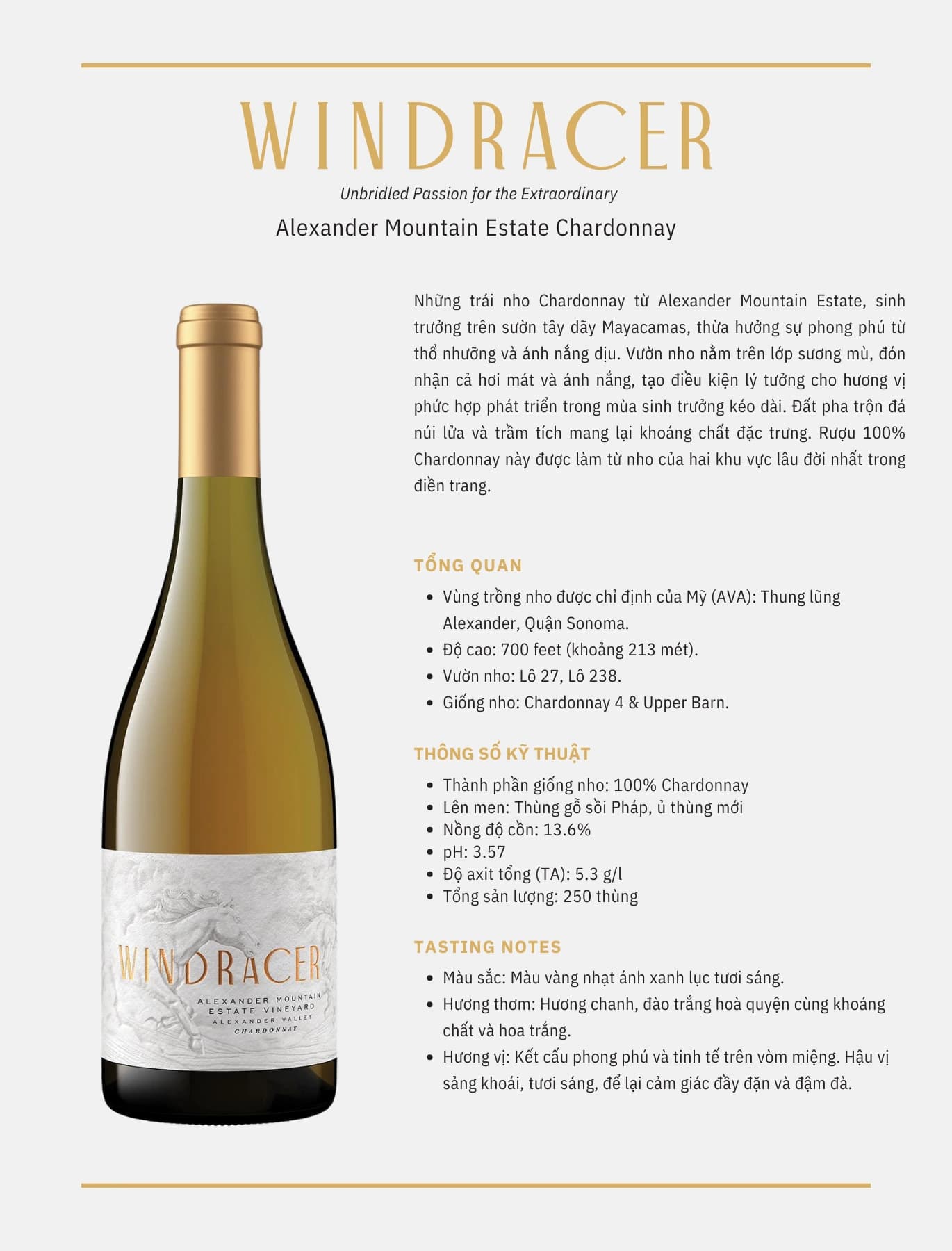 Tasting Notes Wind Racer