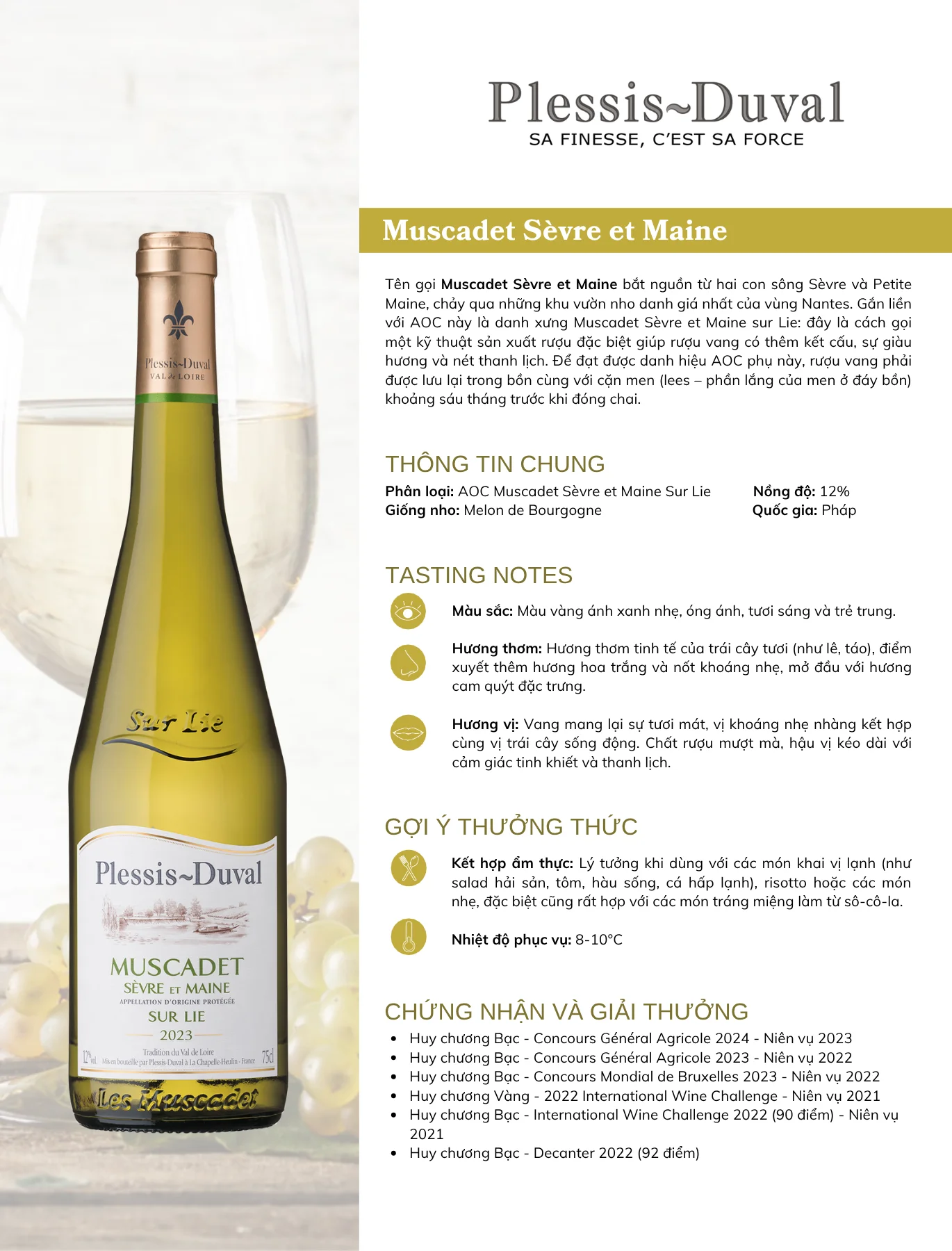 Plessis Duval Muscadet Sevre Et Maine