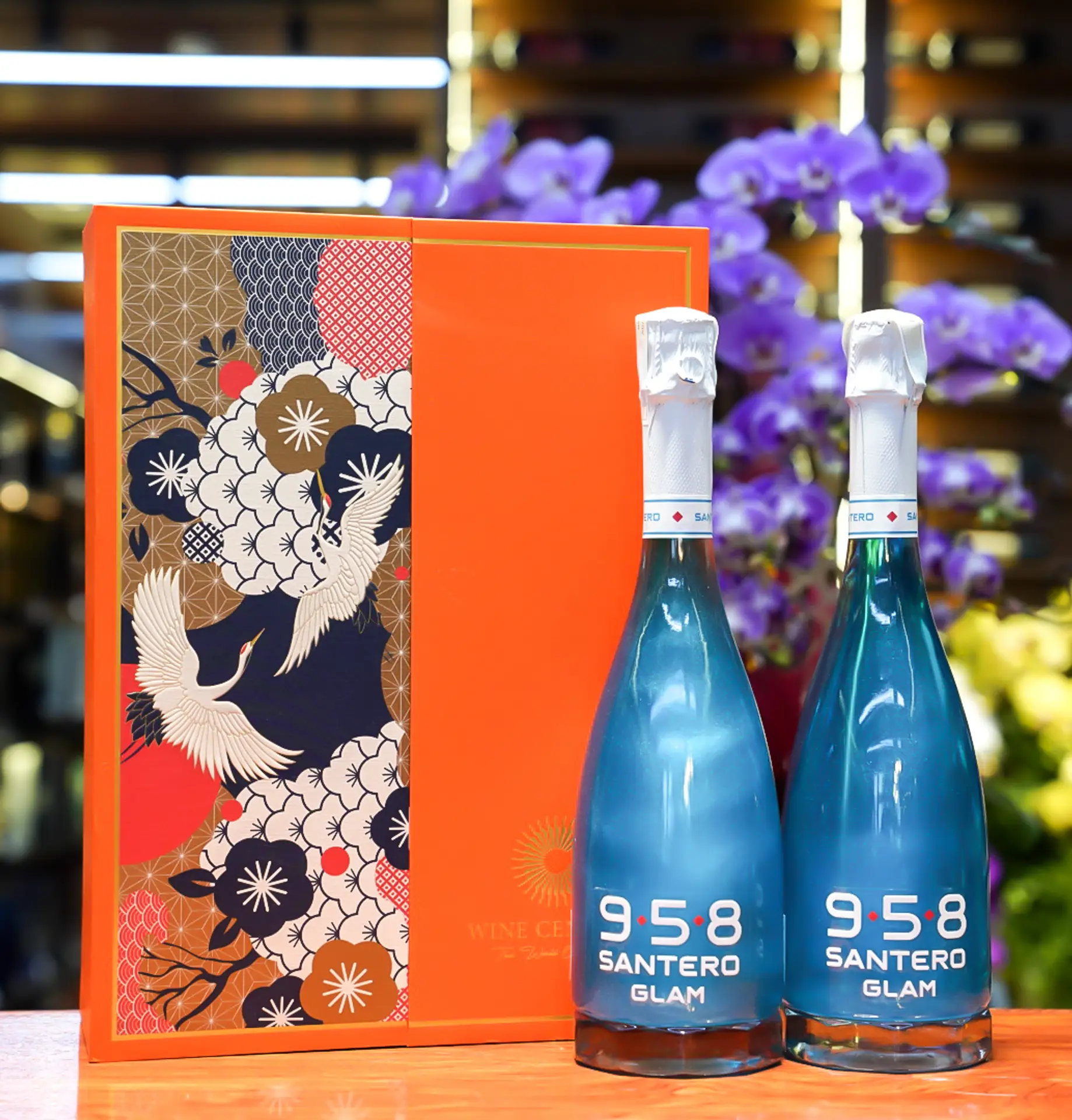 Ruou Vang Y Sparkling Santero Glam Blue 5