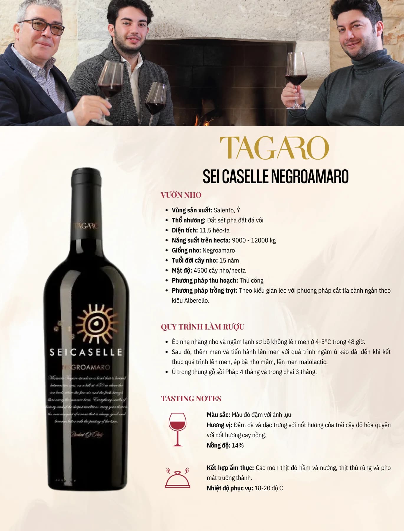 Tasting Notes Tagaro Sei Caselle Negroamaro