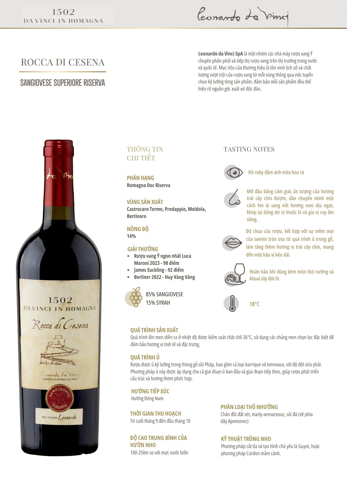 Tasting Notes Rocca Di Cesena