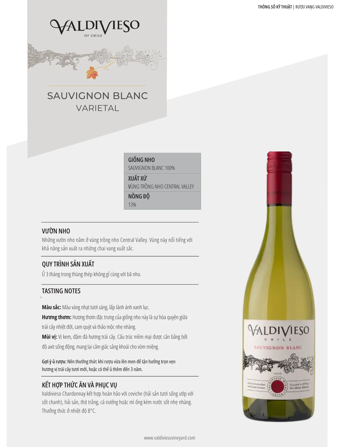 Tasting Notes Valdivieso Sauvignon Blanc