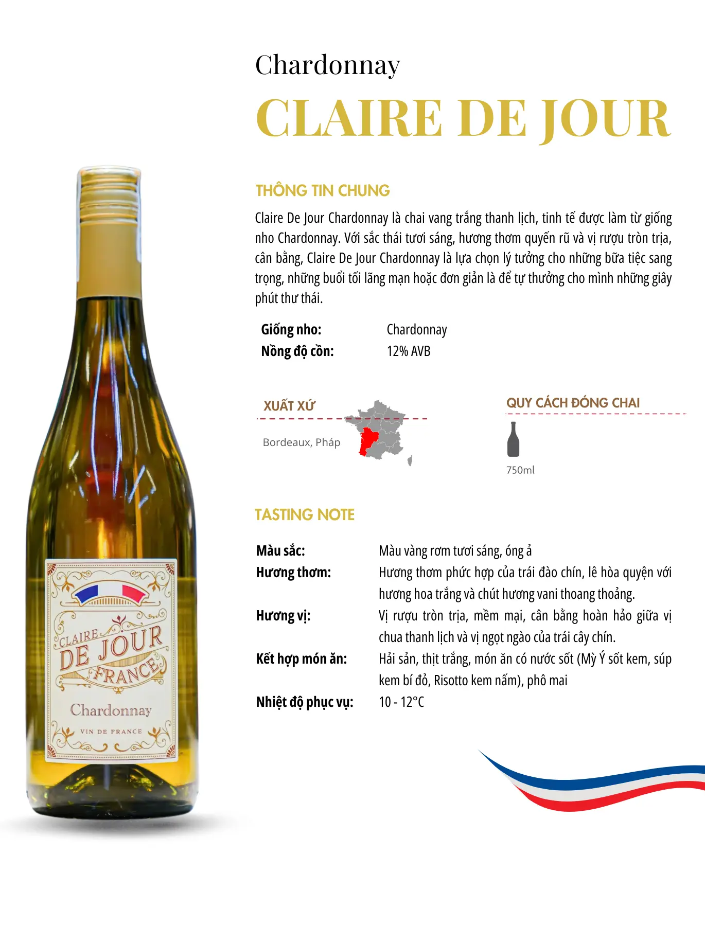 Tasting Notes Claire De Jour Chardonnay