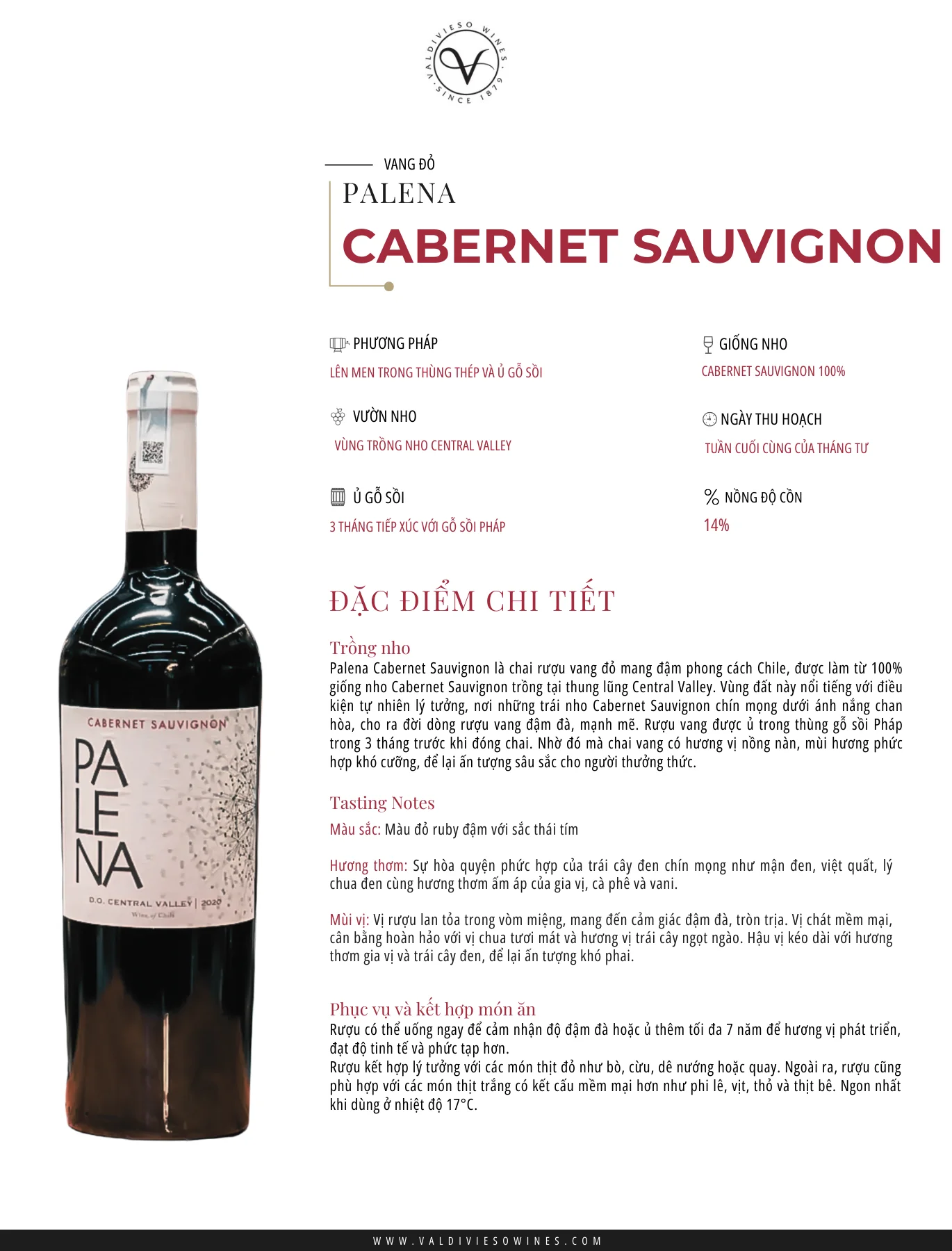 Tasting Notes Valdivieso Palena Cabernet Sauvignon