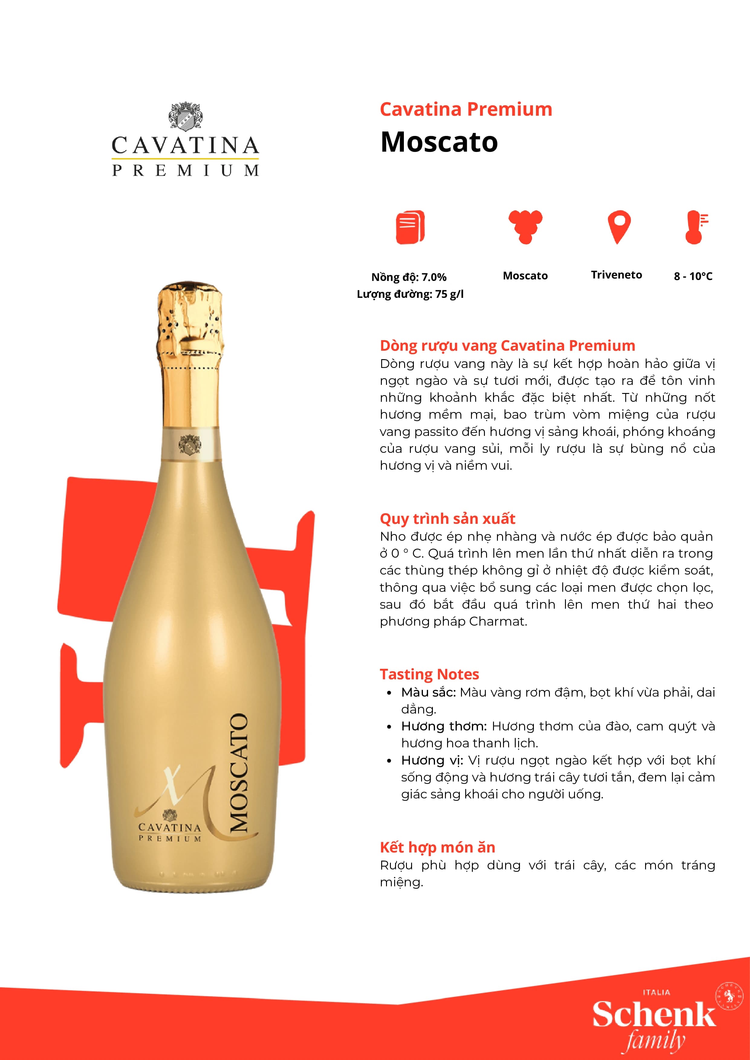 Tasting Notes Cavatina Premium Moscato
