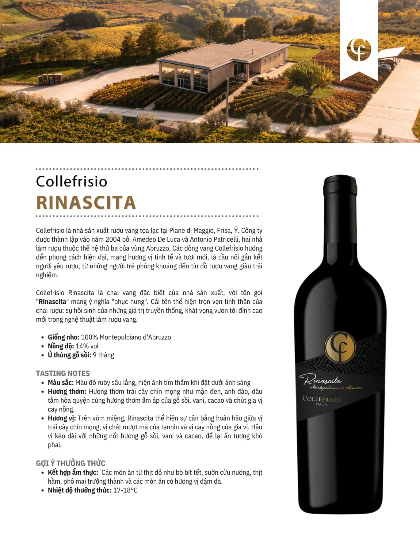 Tasting Notes Collefrisio Rinascita