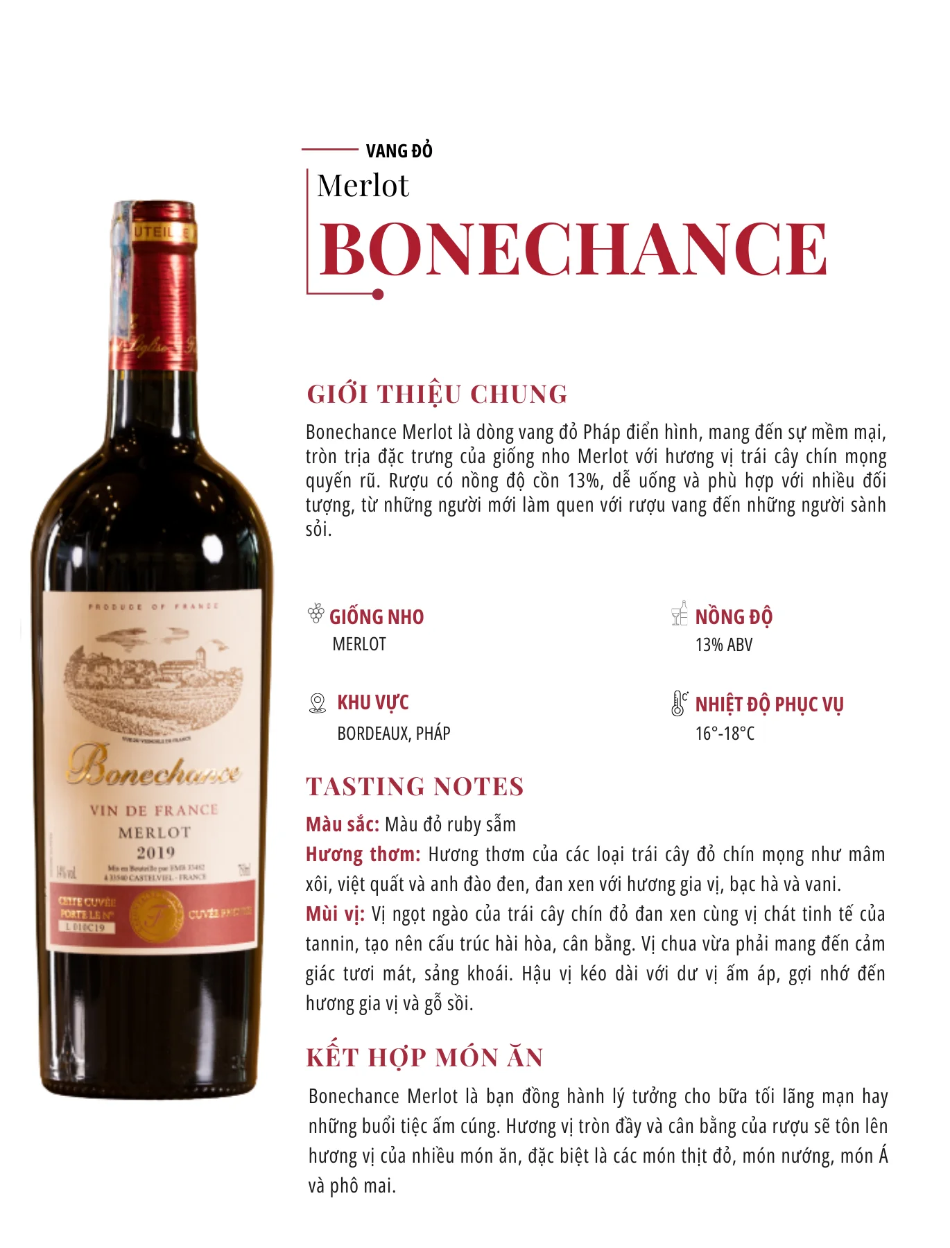 Tasting Notes Bonechance Merlot