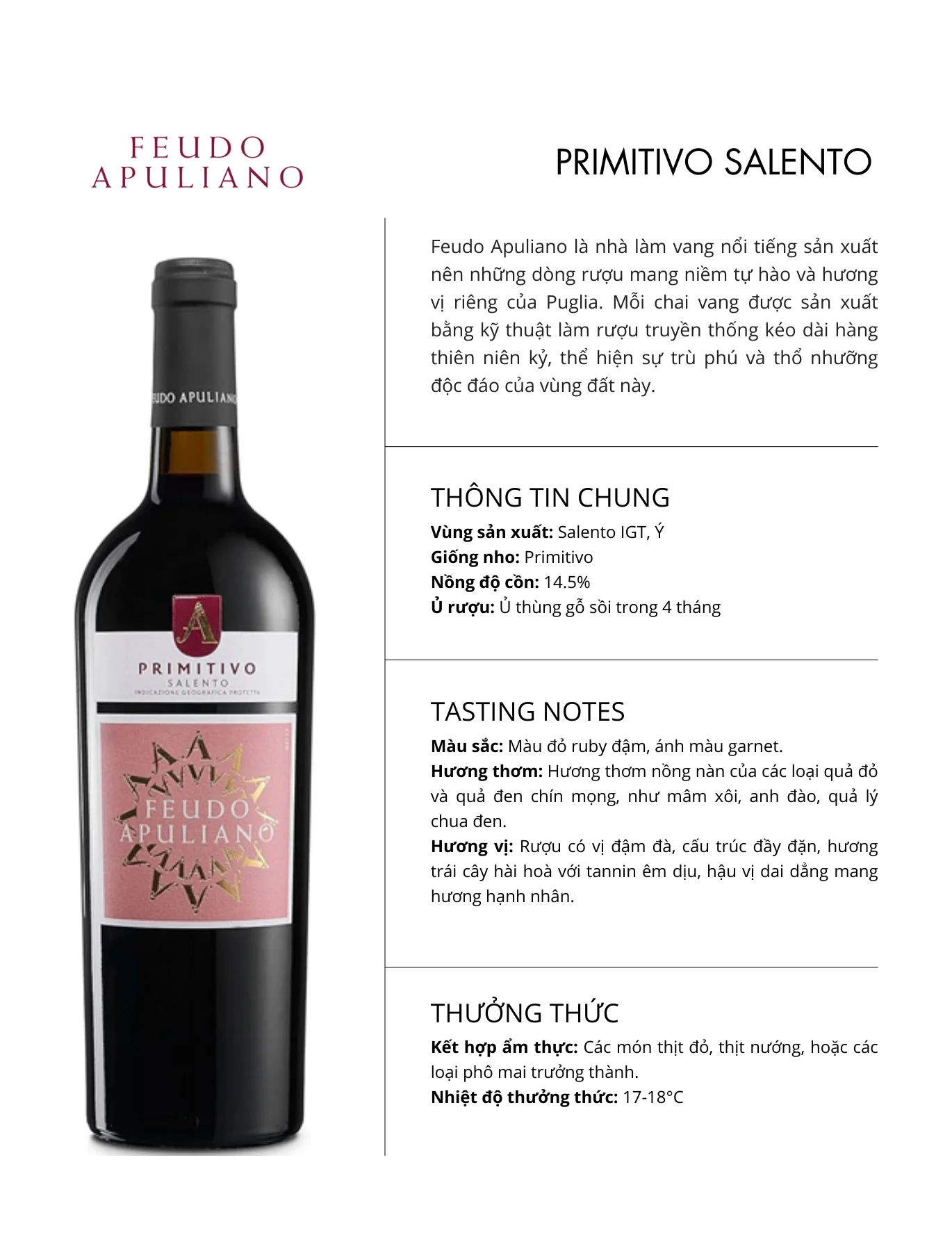 Tasting Notes Eudo Apuliano