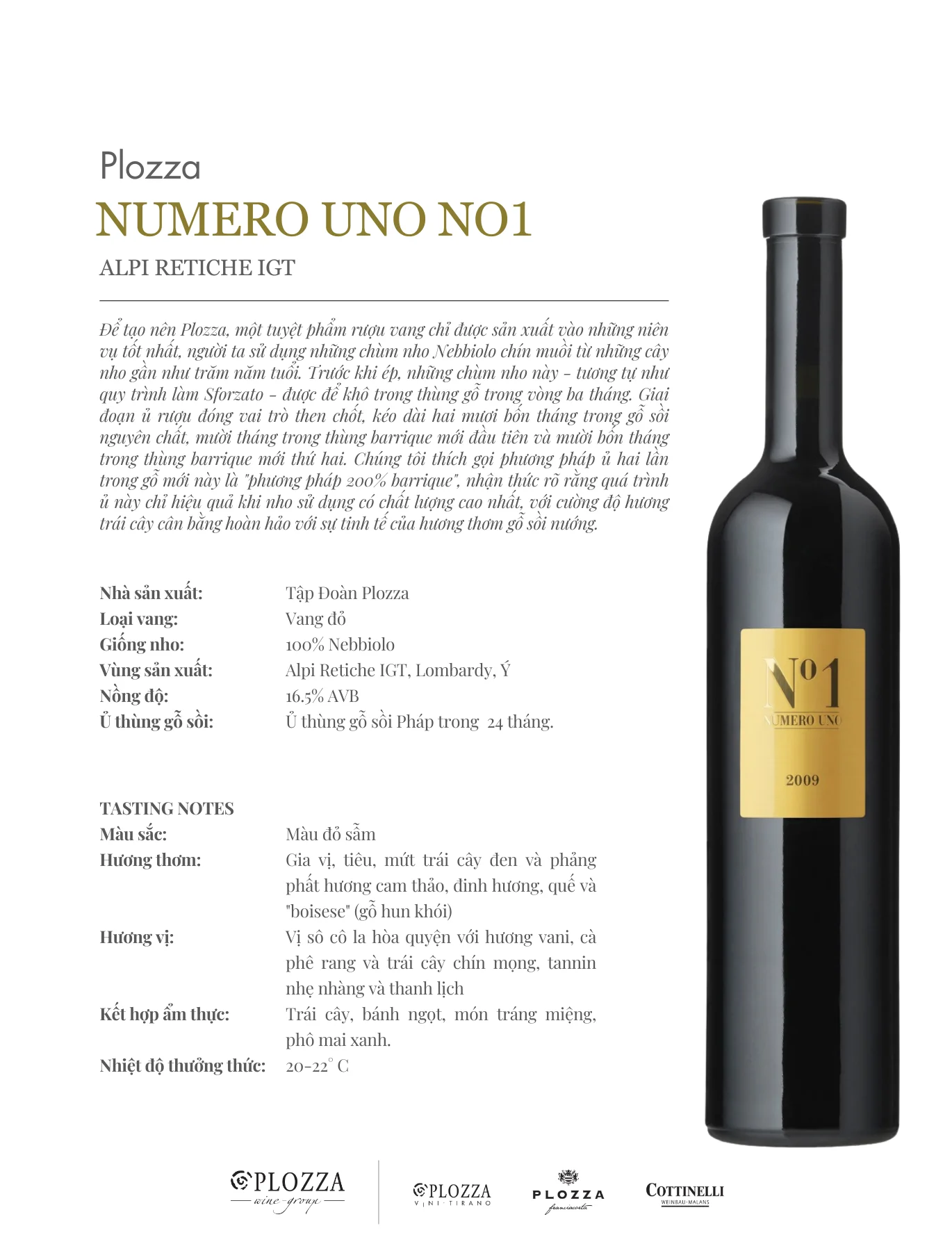 Tasting Notes Numero Uno No1
