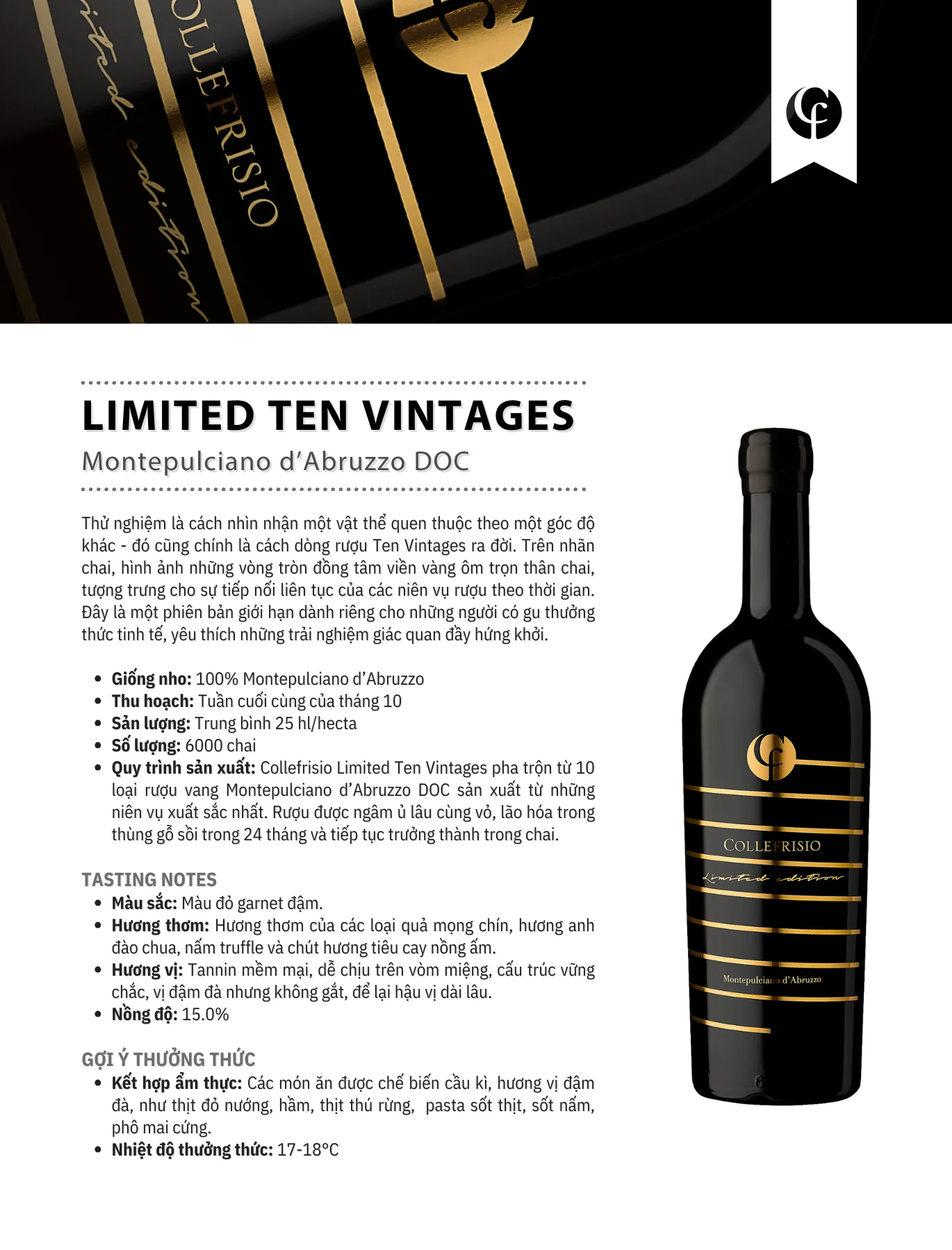 Tasting Notes Collefrisio Limited Ten Vintages