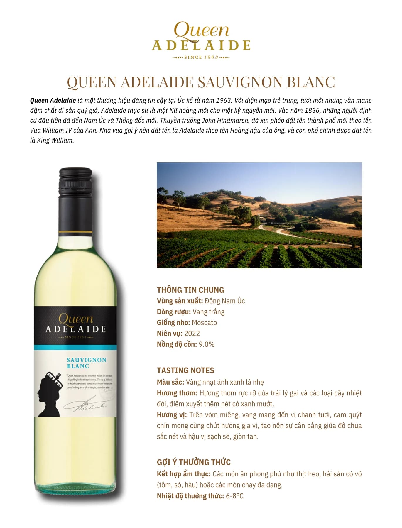 Tasting Notes Queen Adelaide Sauvignon Blanc