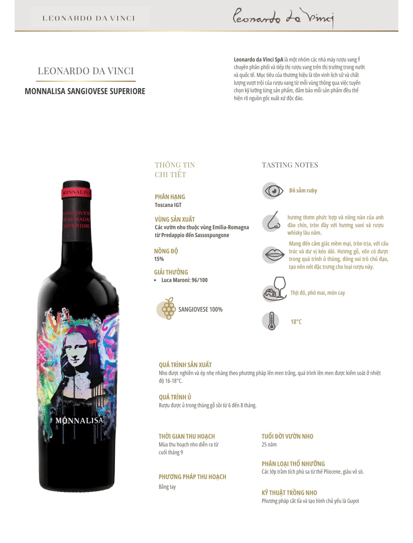 Tasting Notes Monnalisa Sangiovese Superiore