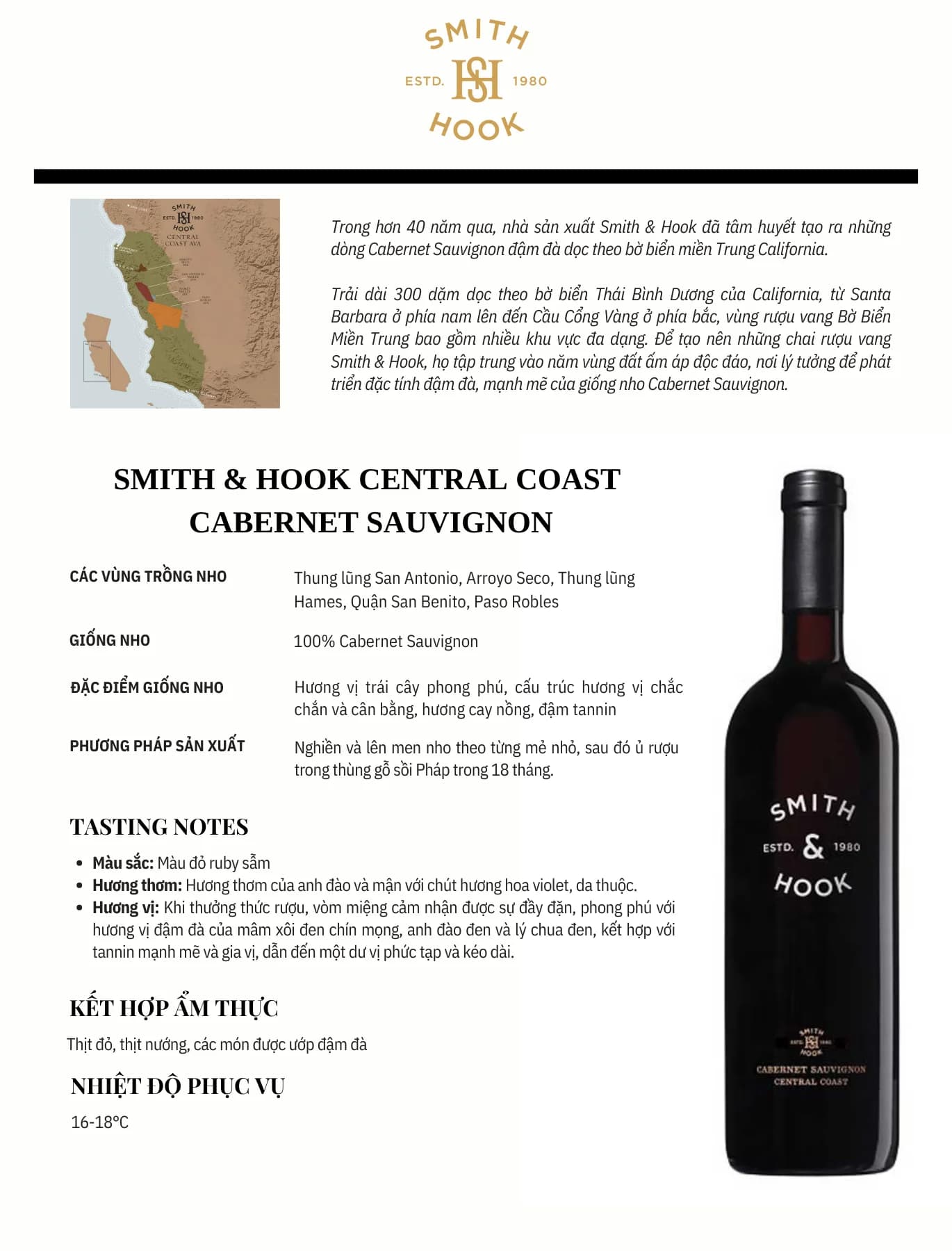 Tasting Notes Smith & Hook Central Coast Cabernet Sauvignon
