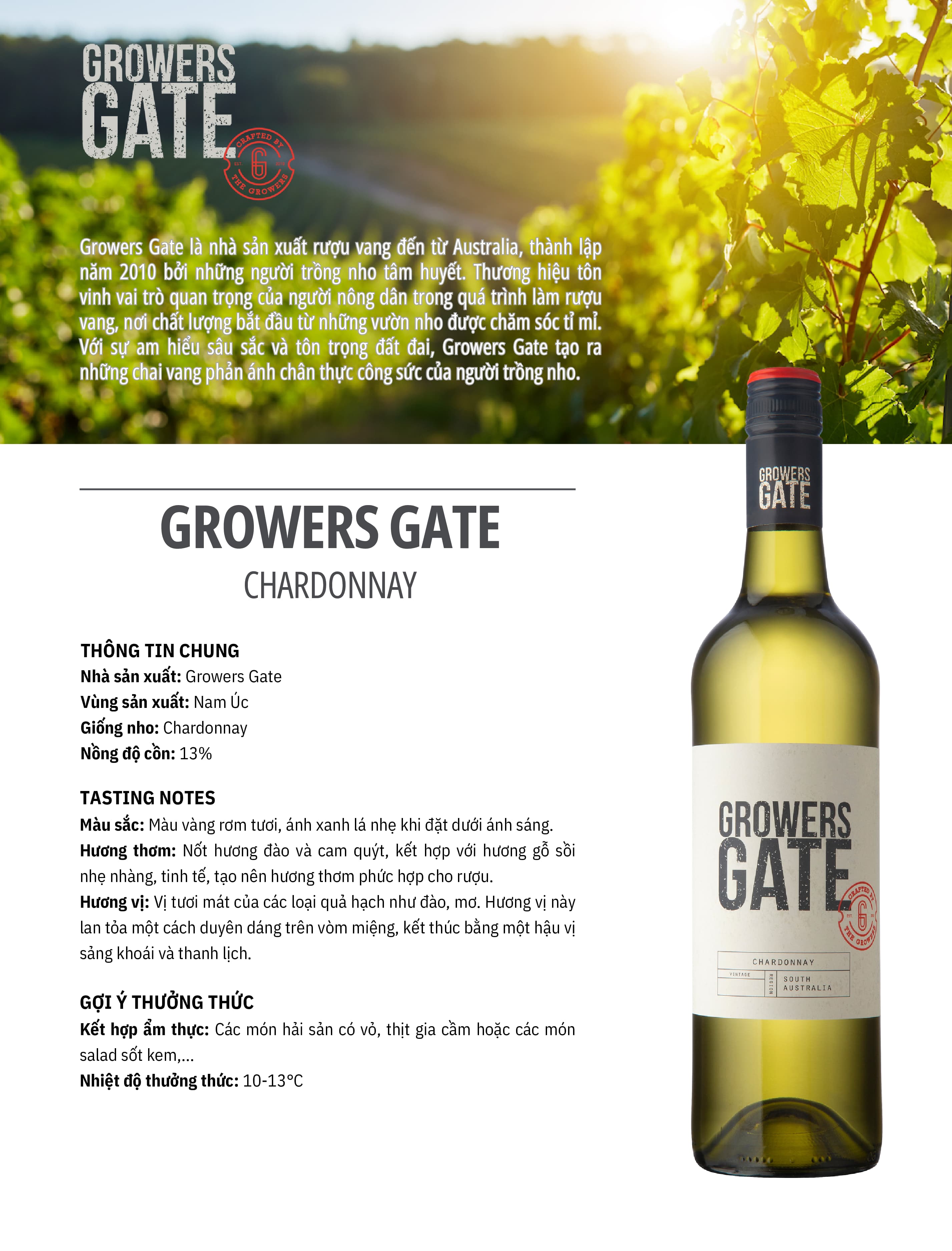 Tasting Notes Growers Gate Chardonnay