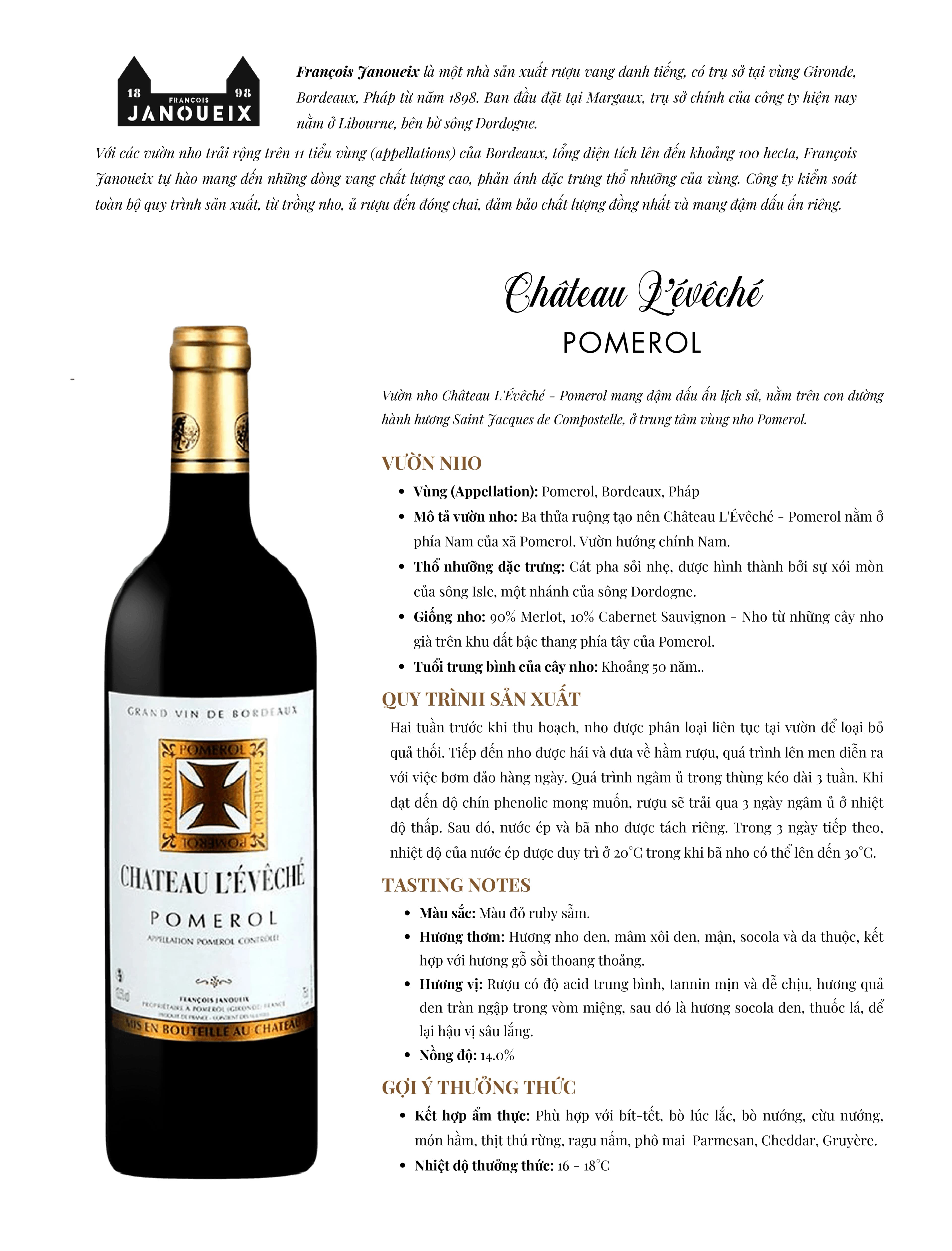 Tasting Notes Chateau L Eveche Pomerol