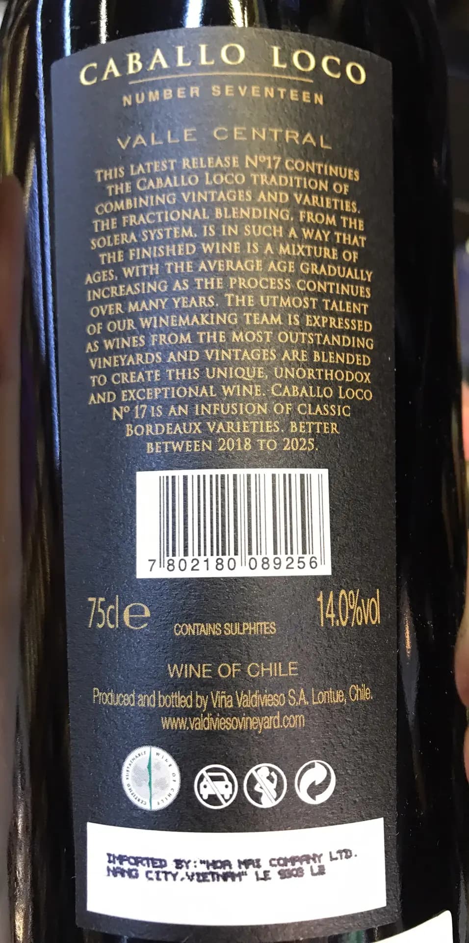 Ruou Vang Chile Valdivieso Caballo Loco 7